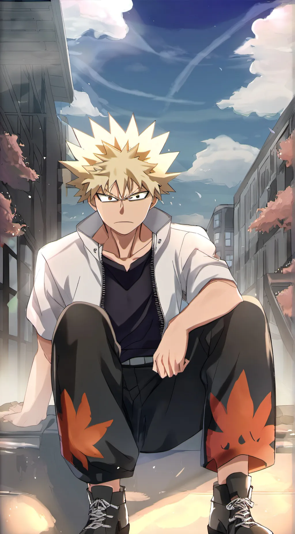 ai character: katsuki bakugo background