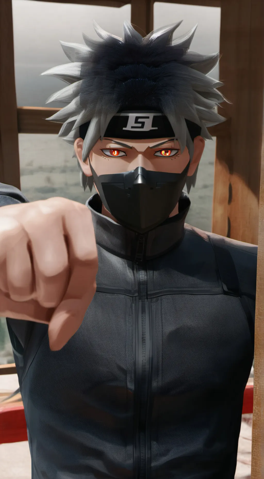 ai character: Kakashi  background