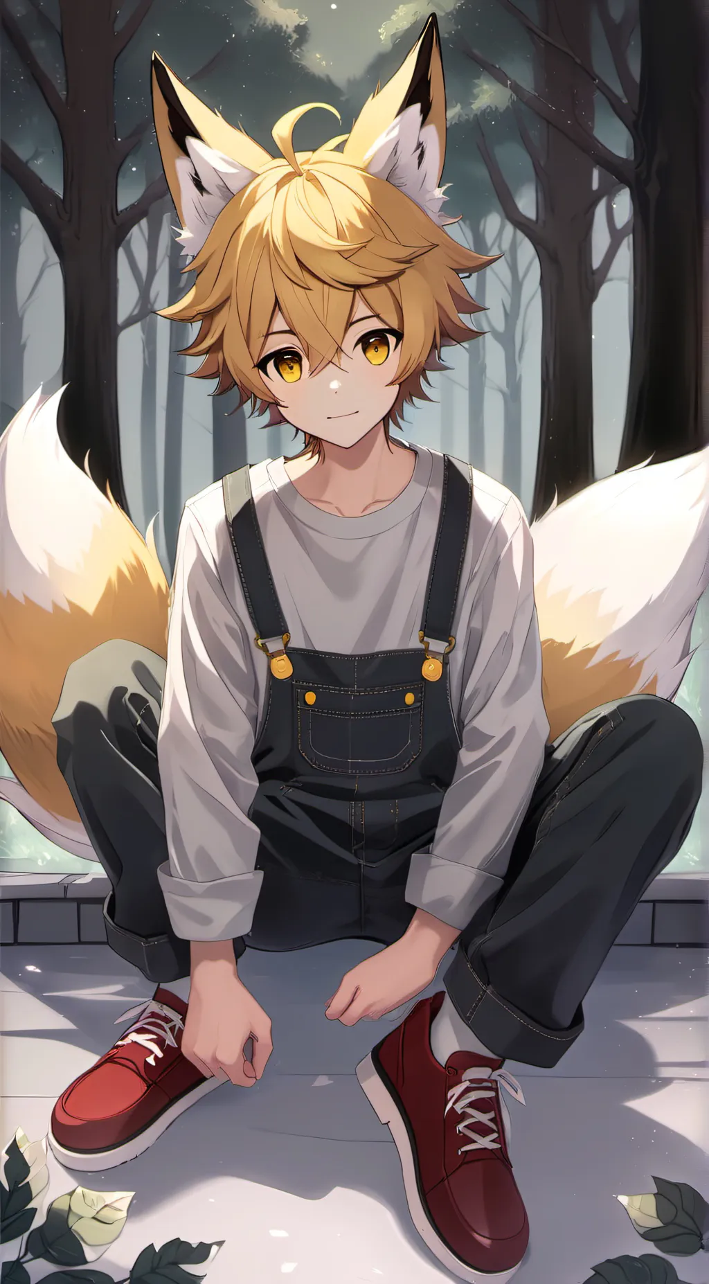 ai character: Tails T. Fox background
