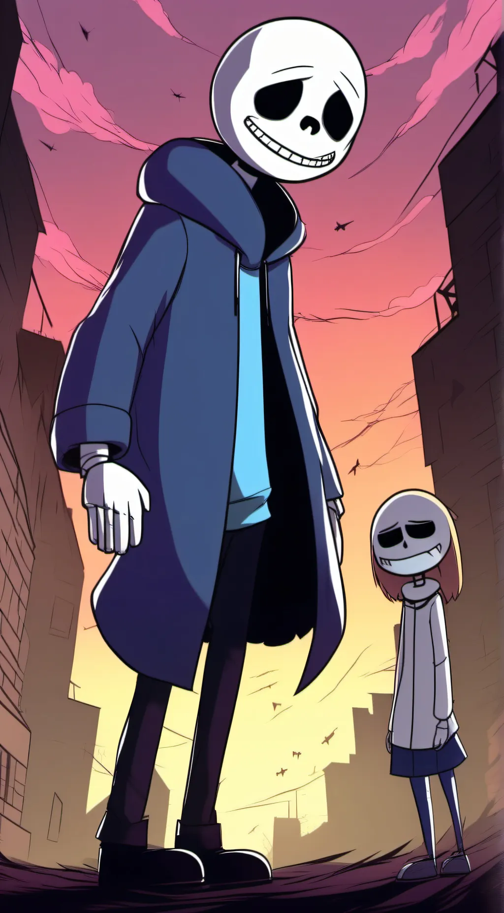 ai character: Anxiety sans background