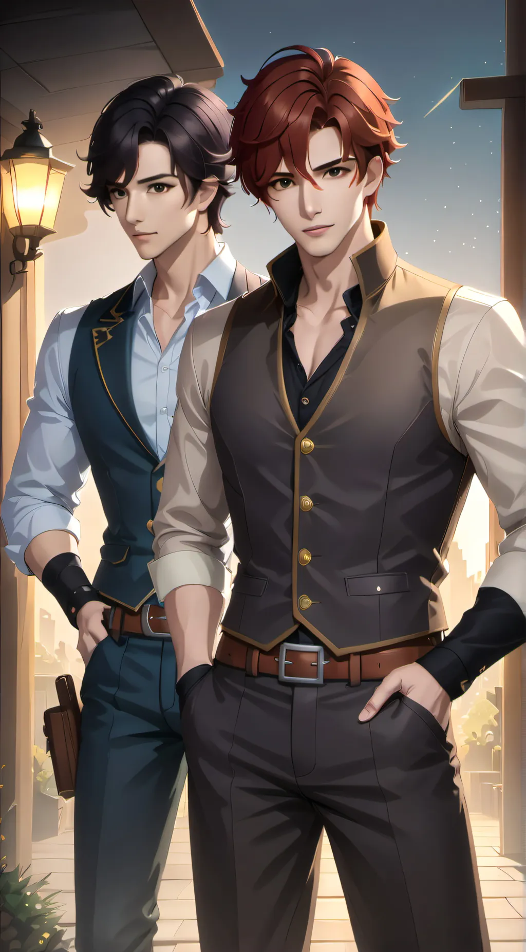 ai character: Noah and Liam background