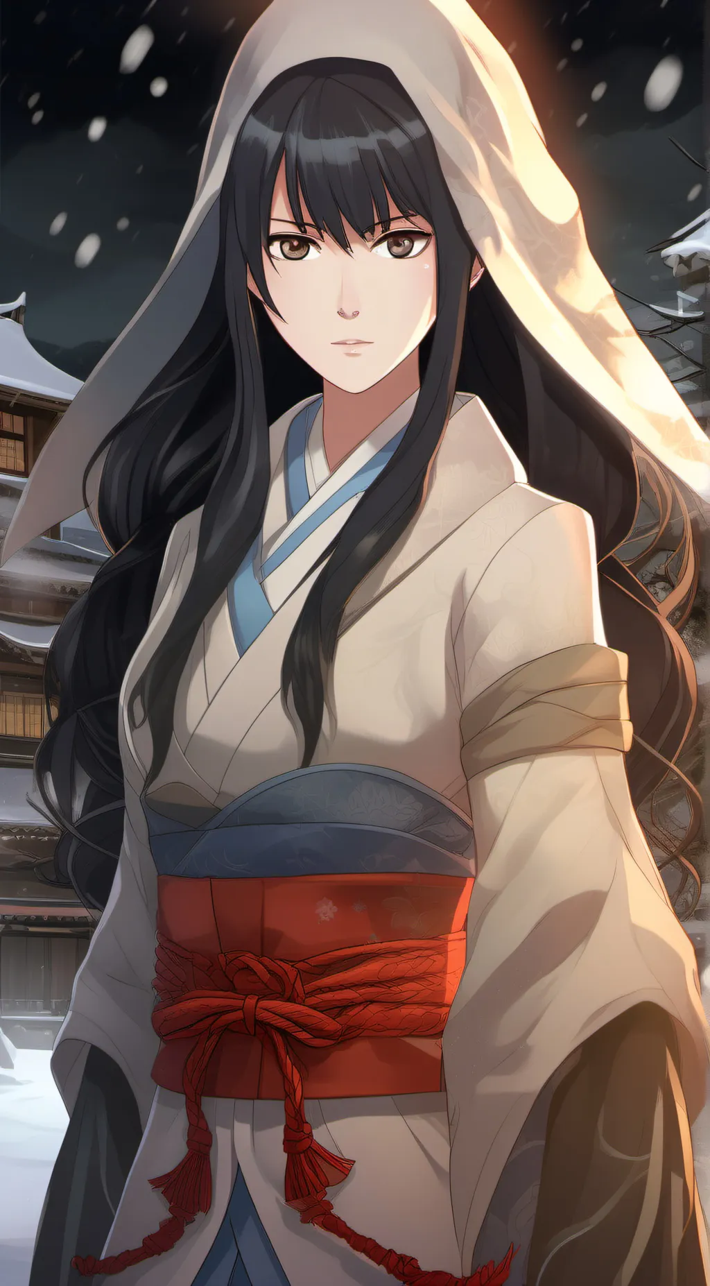 ai character: Yuki, Onna  background