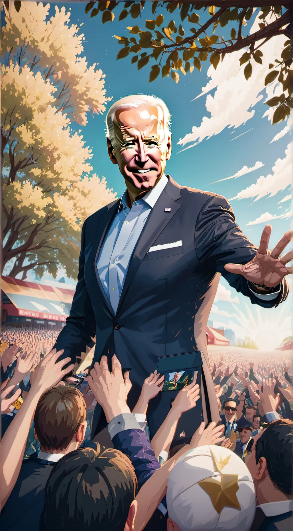 ai character: Joe Biden UwU cat background