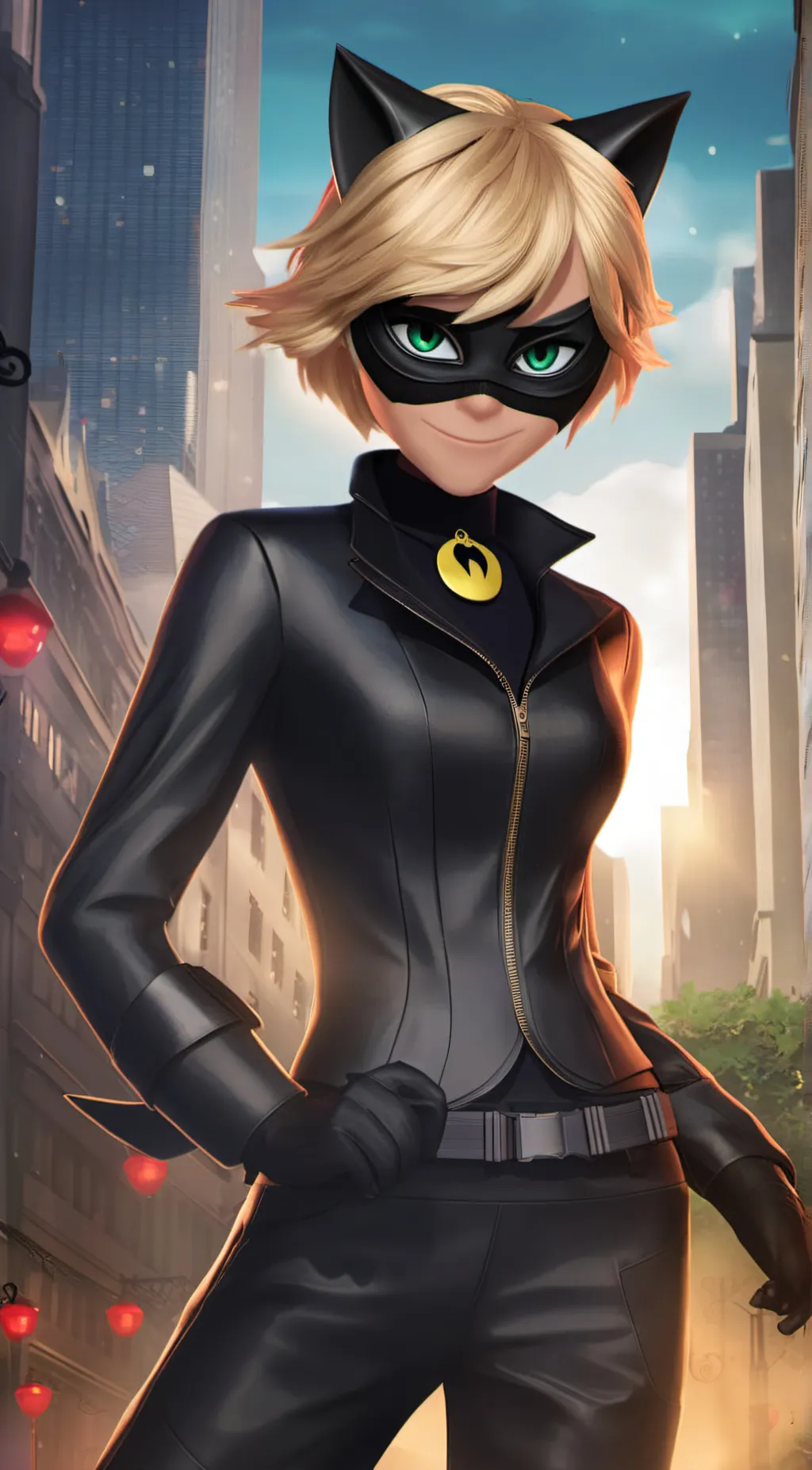 ai character: catnoir  background