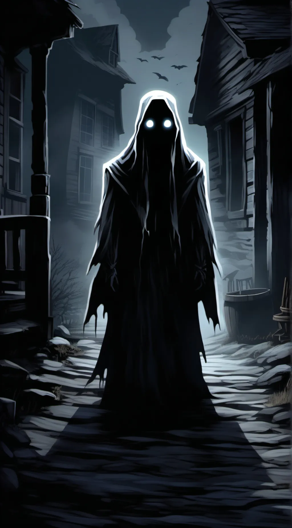 ai character: Shadow ghost background