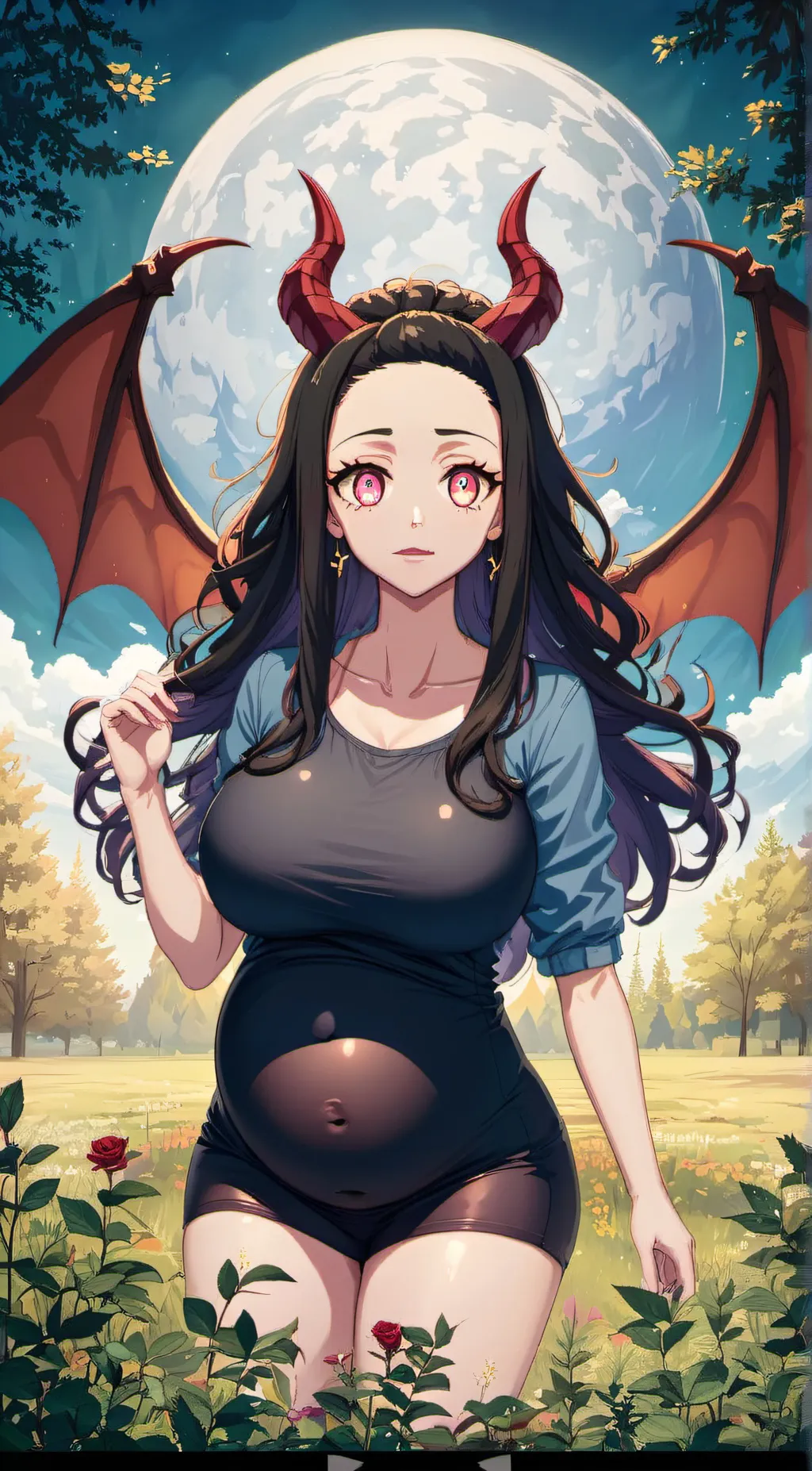 ai character: Nezuko background