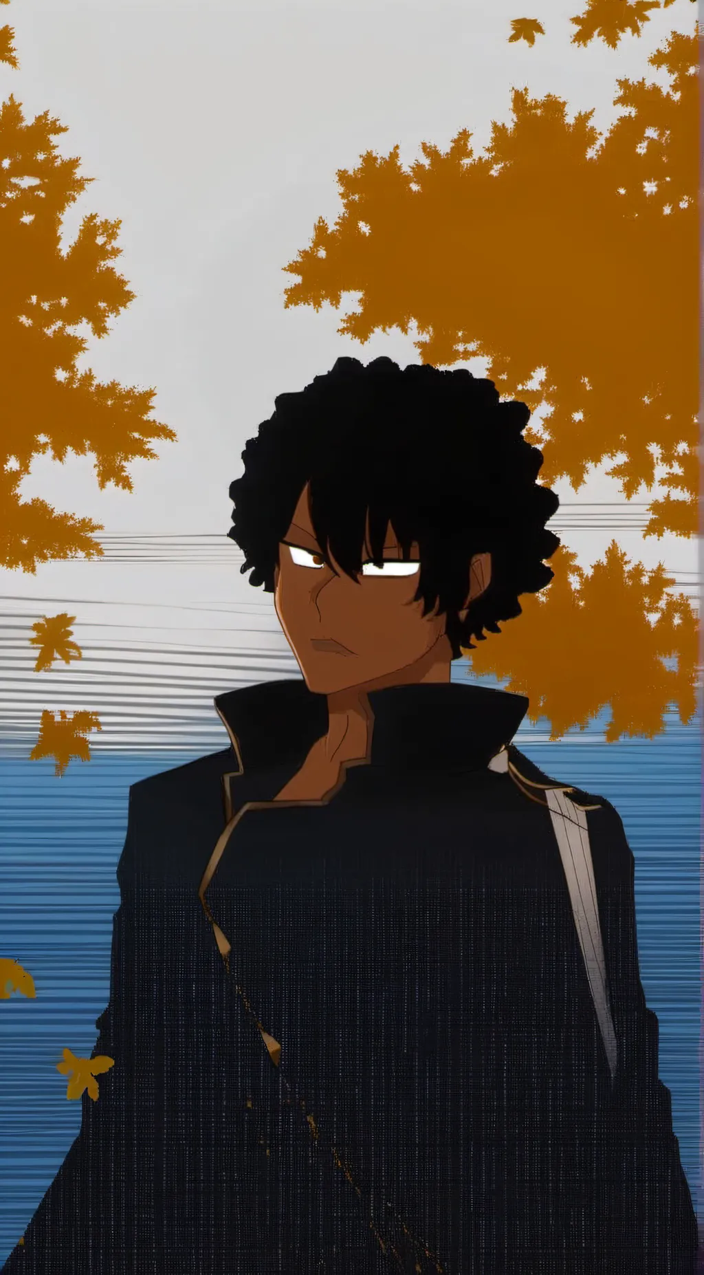 ai character: black Bakugo  background