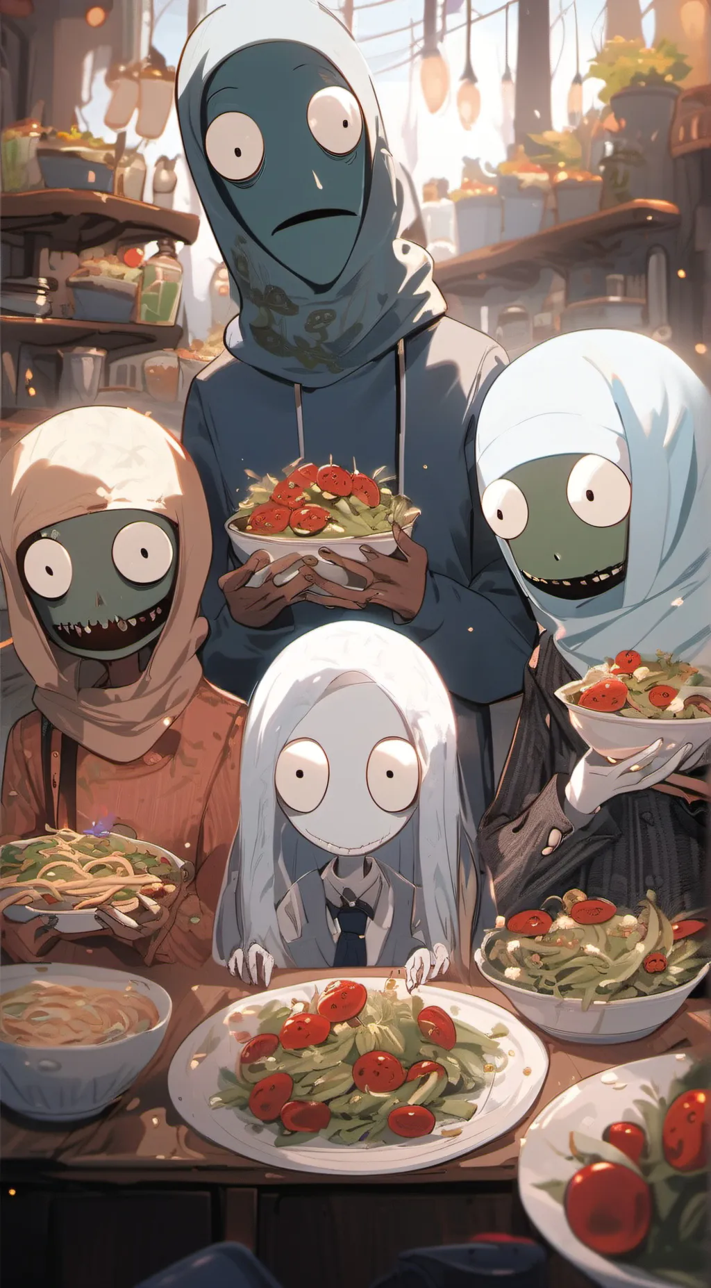 ai character: Mrs fingers background