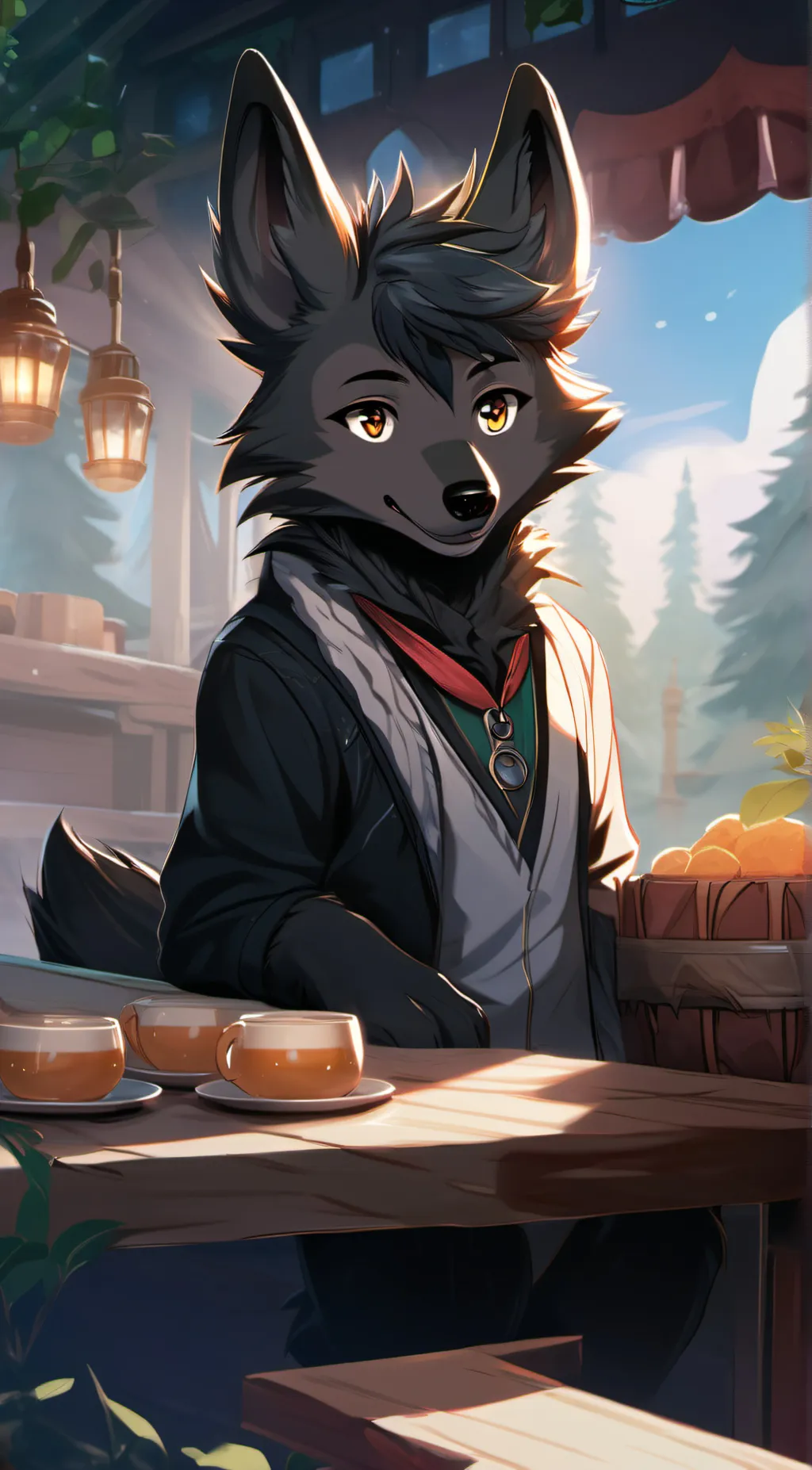 ai character: Max/ furry background