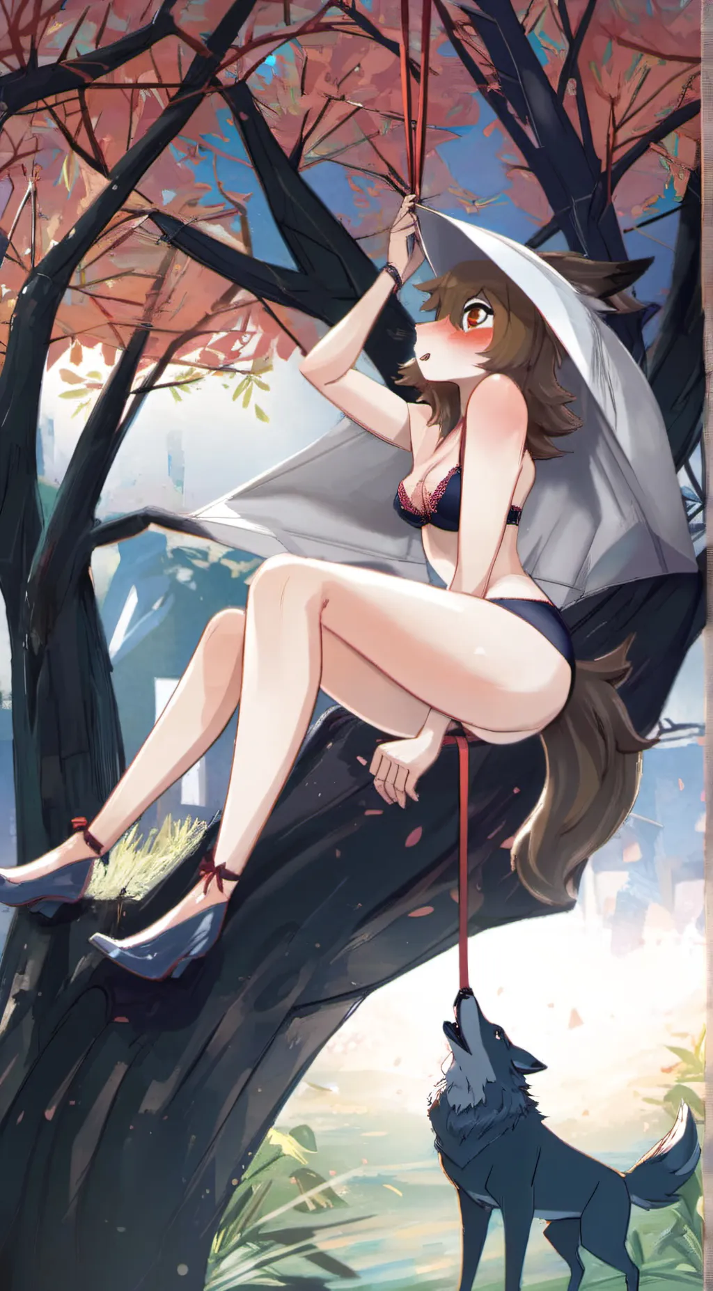 ai character: Amber background