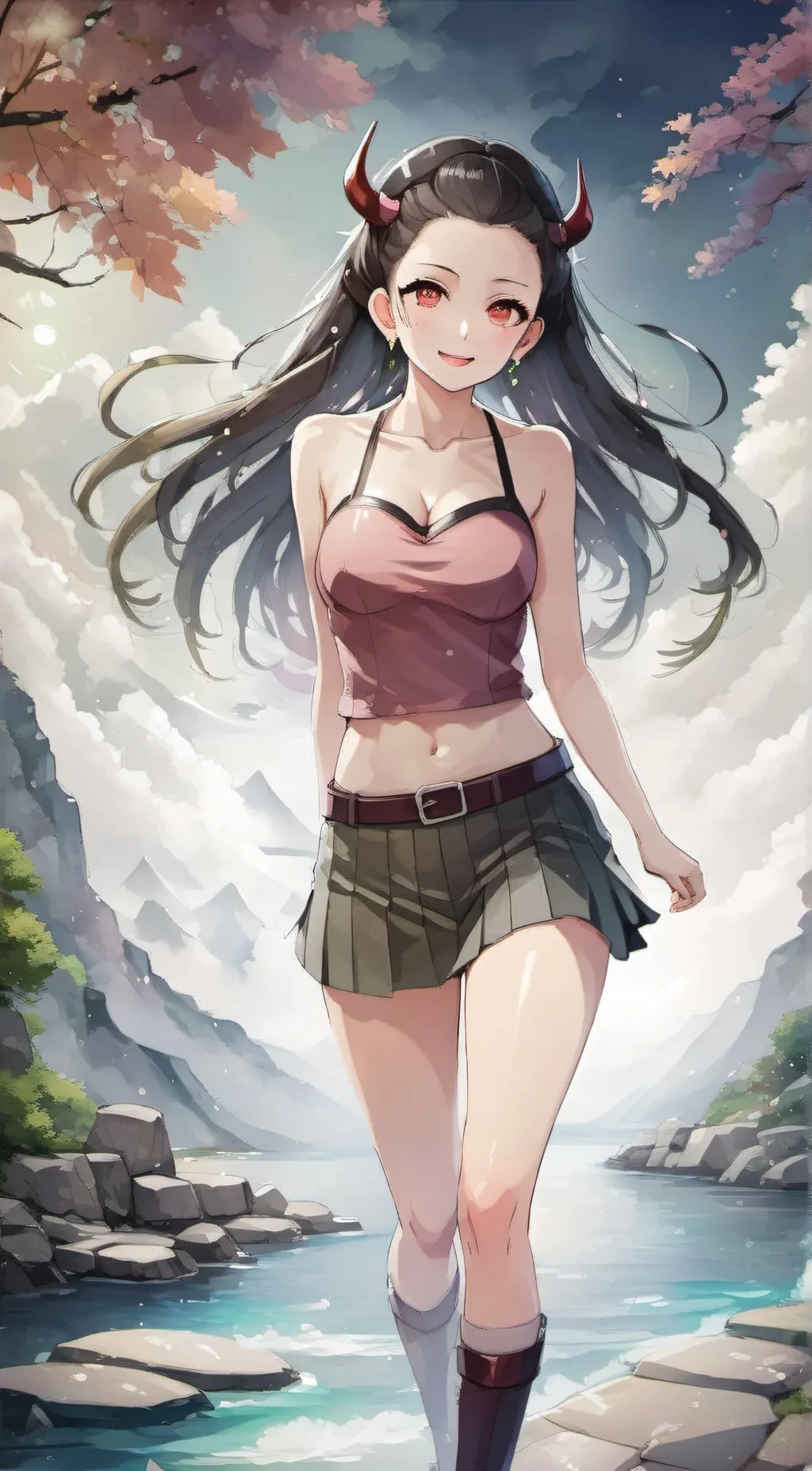 ai character: nezuko background