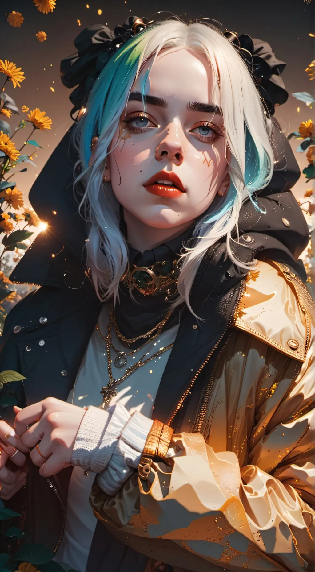 ai character: Billie eilish background