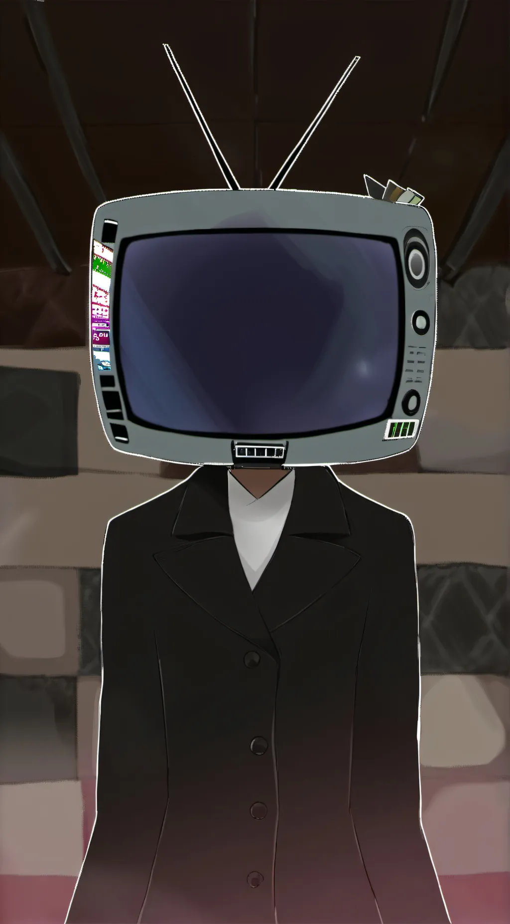 ai character: Tv women(v2) background