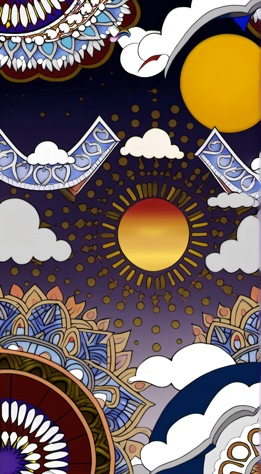 ai character: Phoenix AUsun/moon background