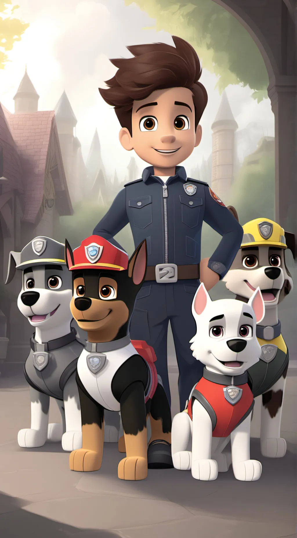 ai character: Ryder from the paw background