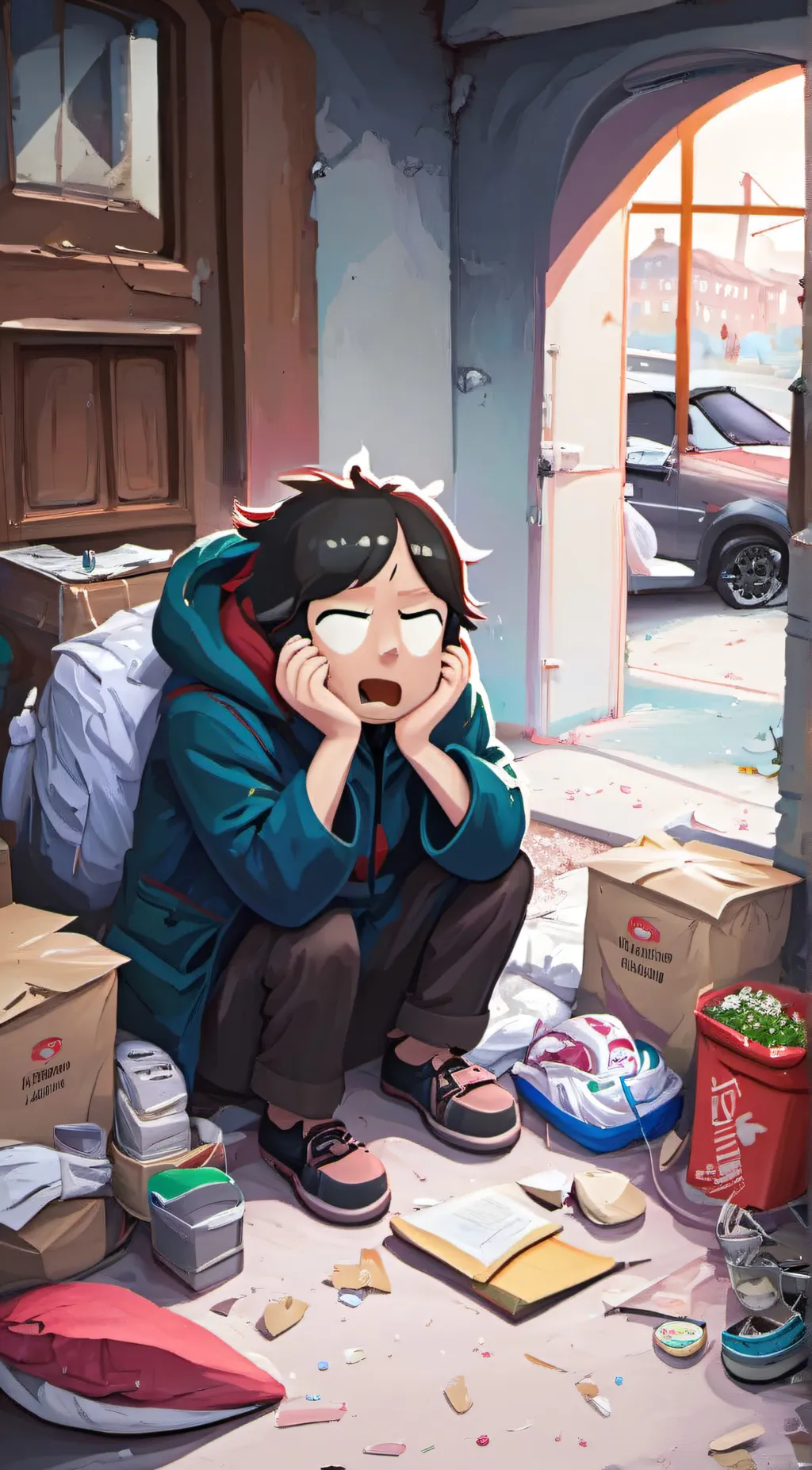 Talkie AI - Chat with homeless 🤢😔 sad