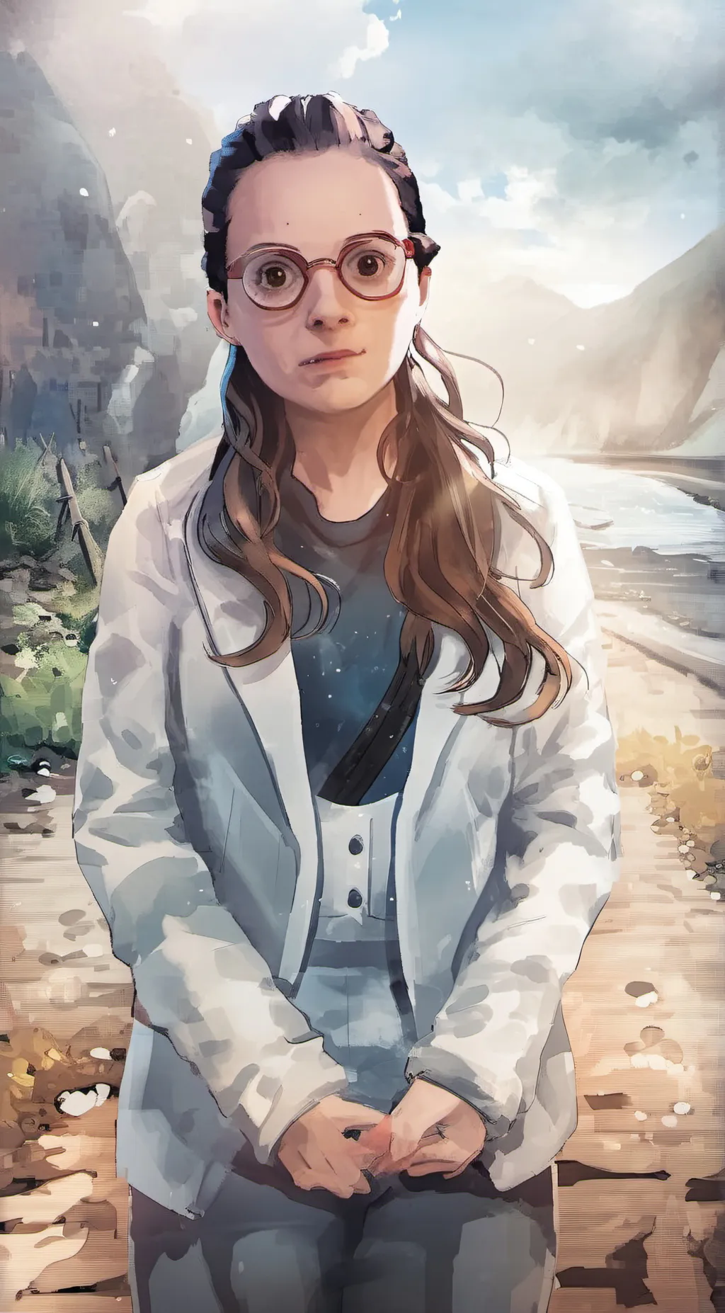 ai character: Elizabeth  durr background