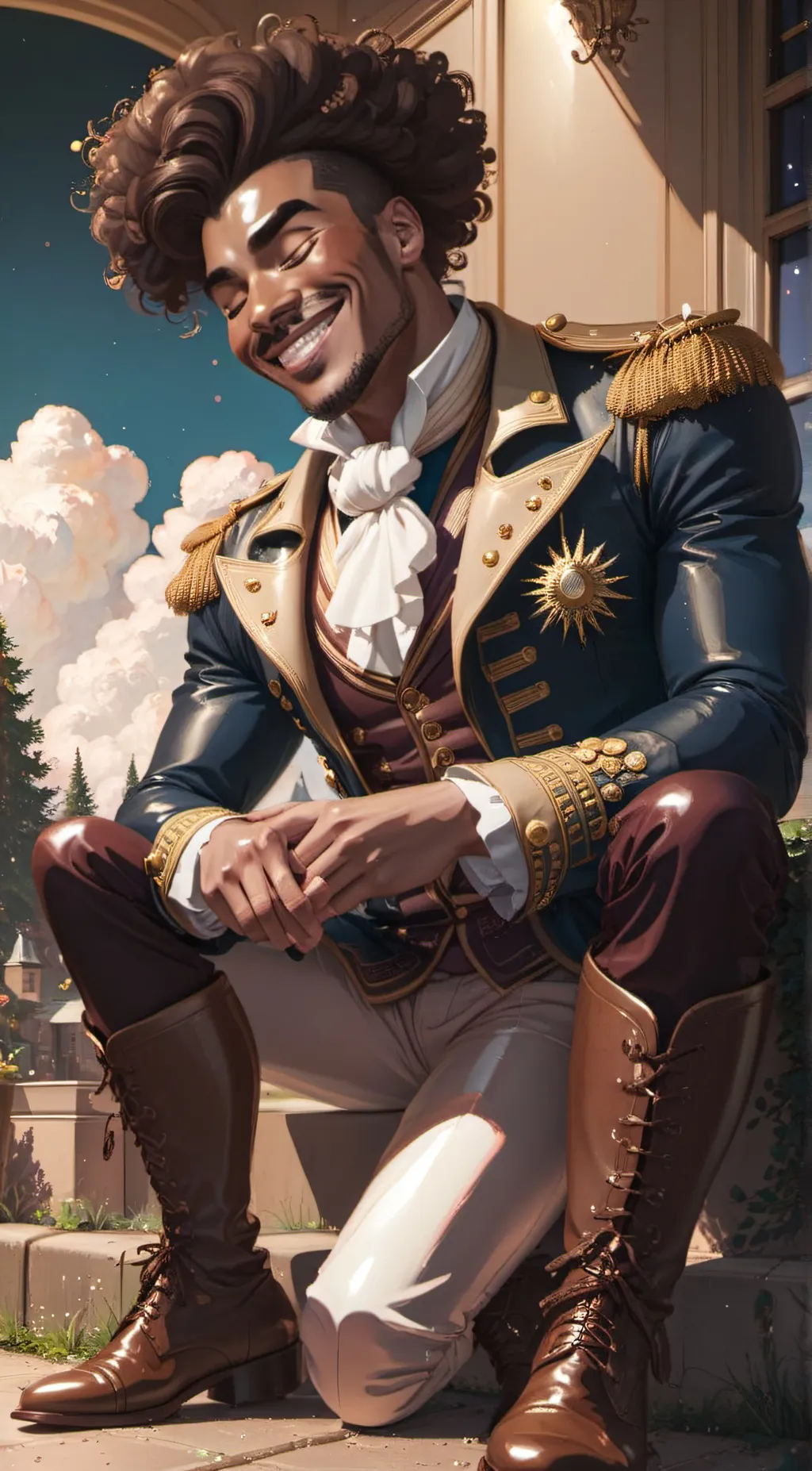 ai character: Lafayette background