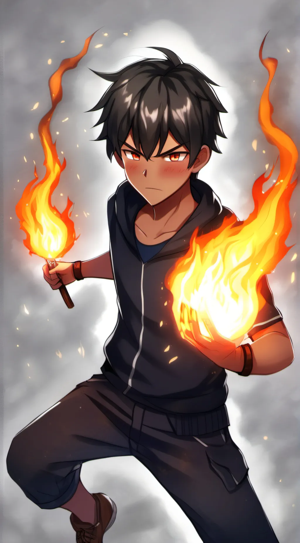 ai character: flqme background