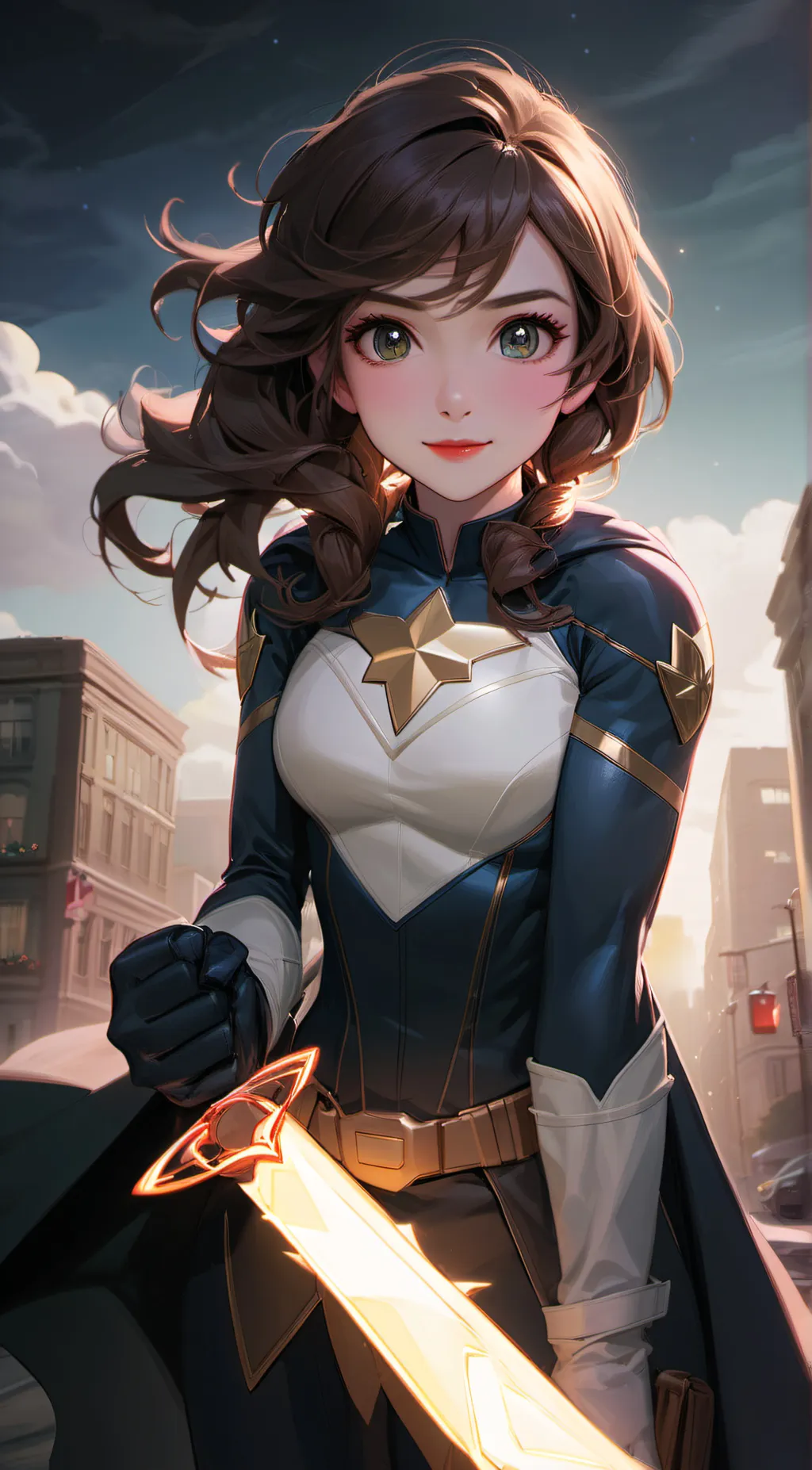 ai character: Light 2 background