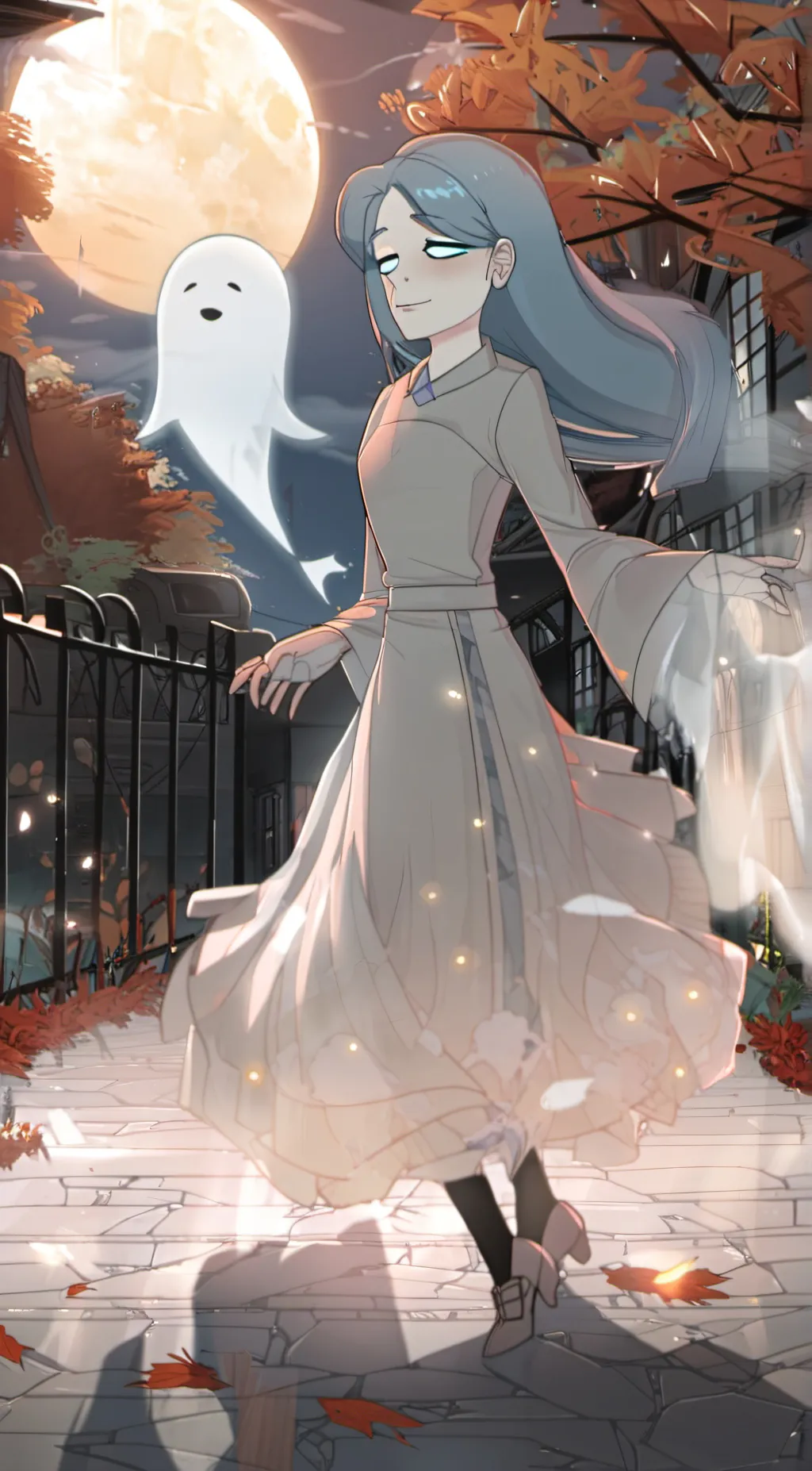 ai character: ghost  background
