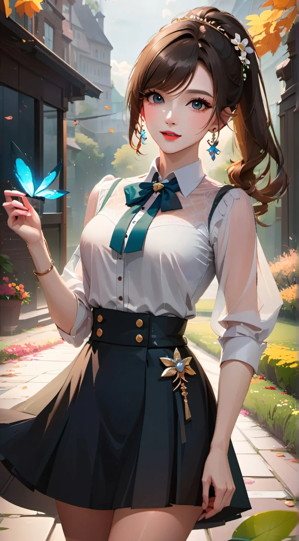 ai character: Rose background