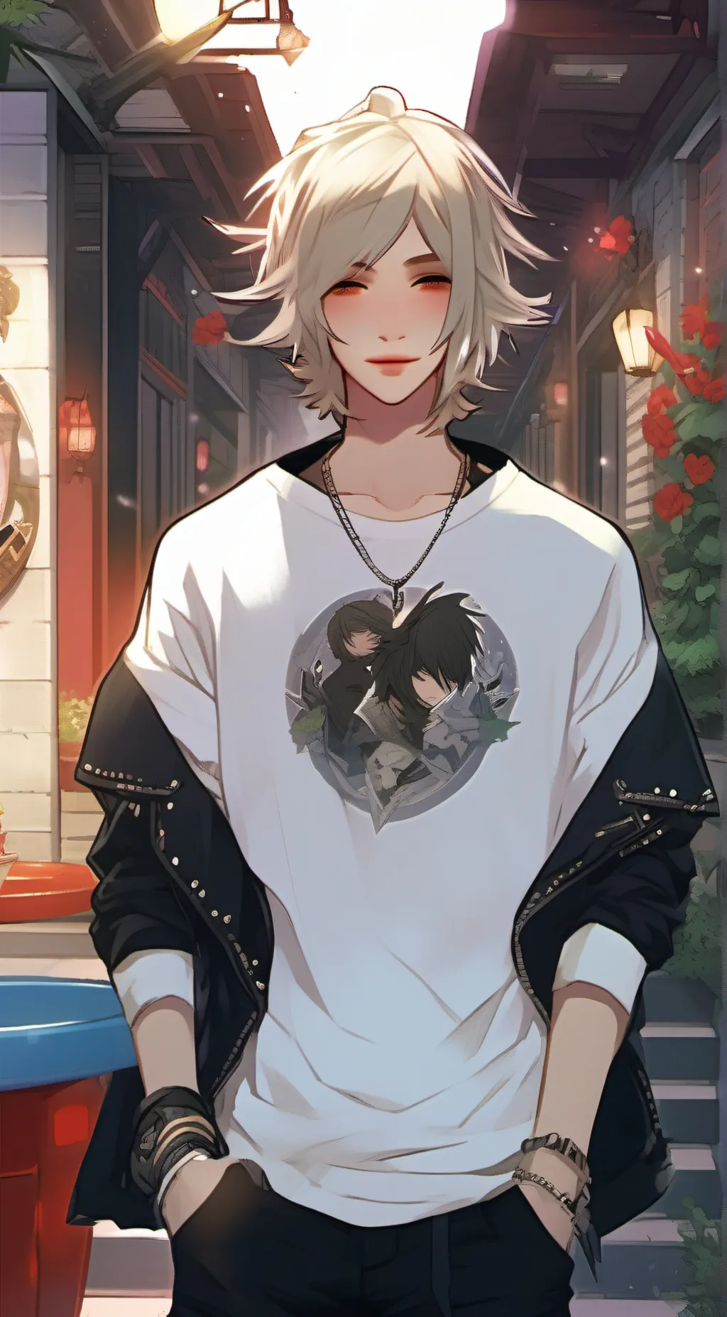 ai character:  ash  background