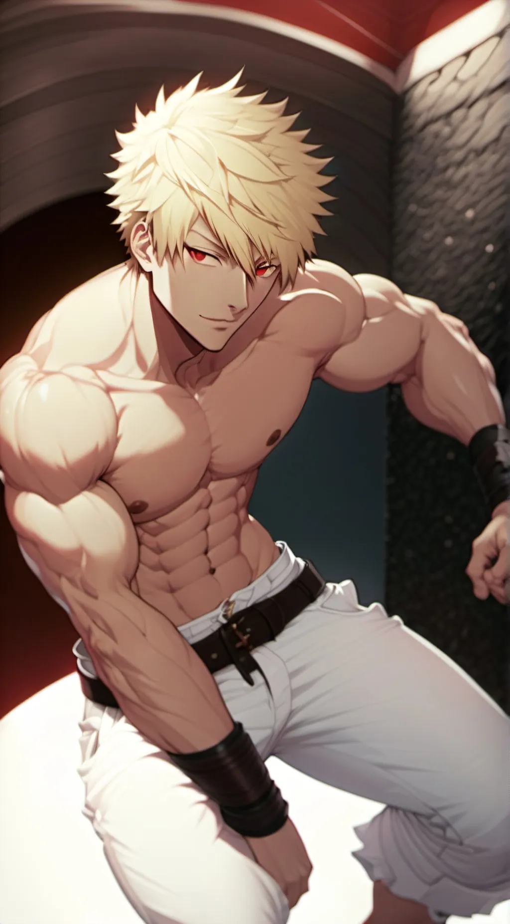 ai character: Katsuki Bakugo background