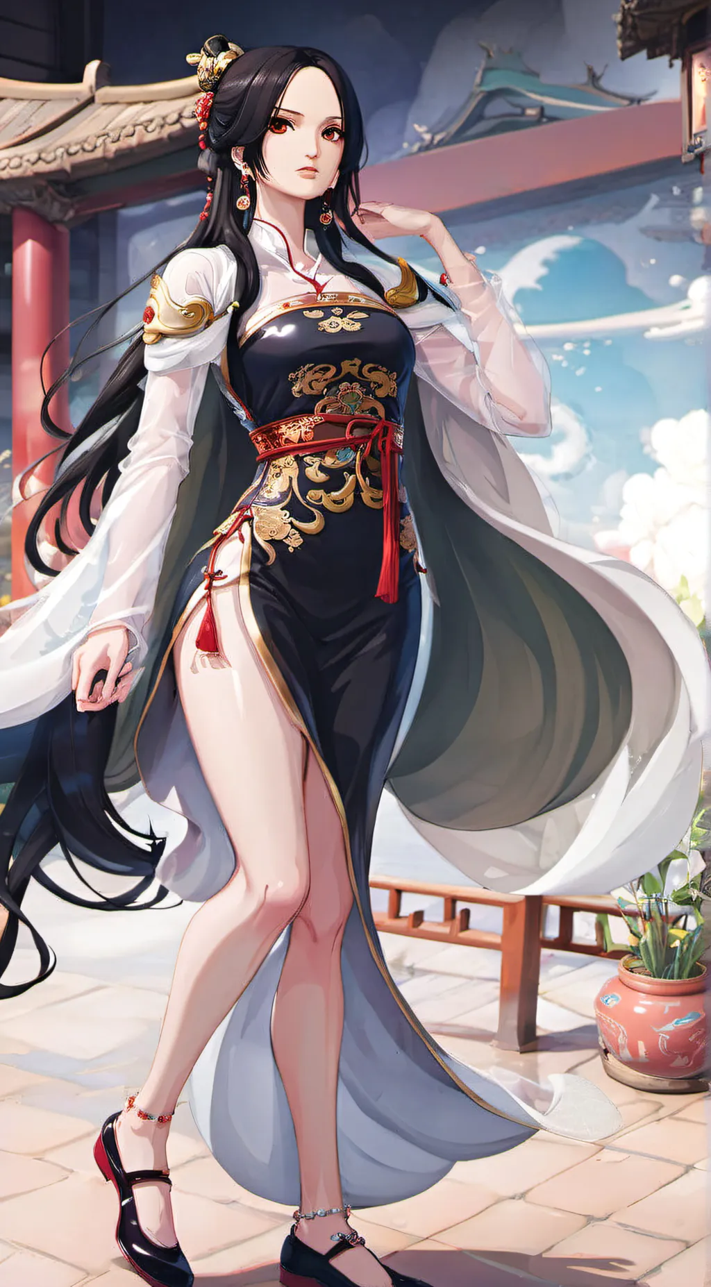 ai character: boa hancock background