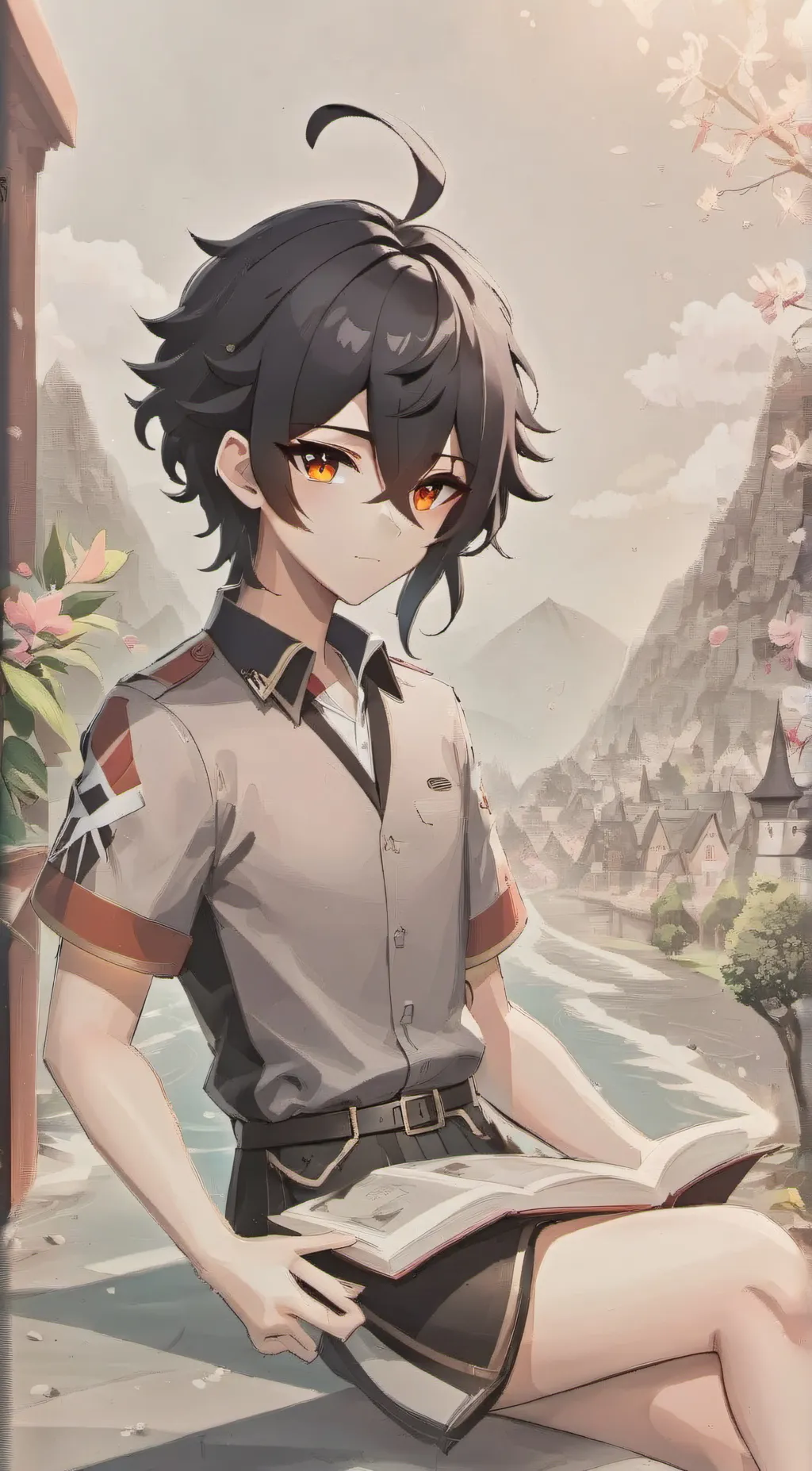 ai character: ITS ME Leo femboy background