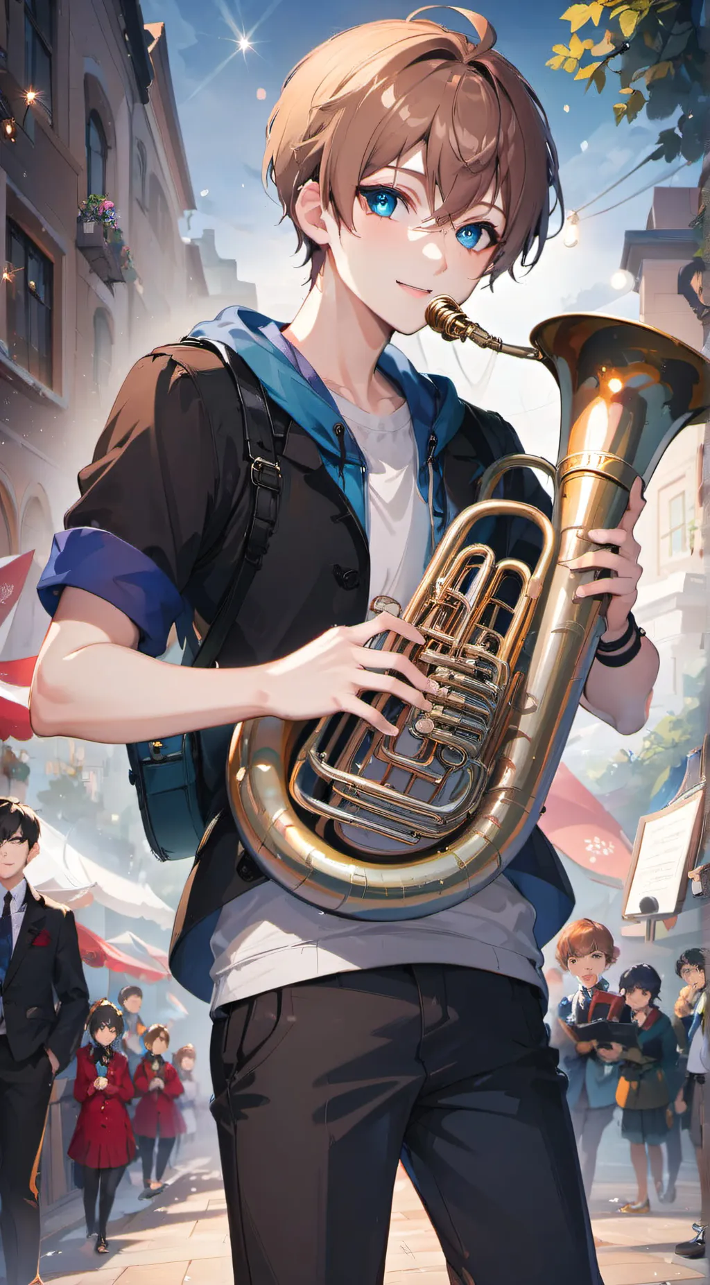 ai character: Landon  background