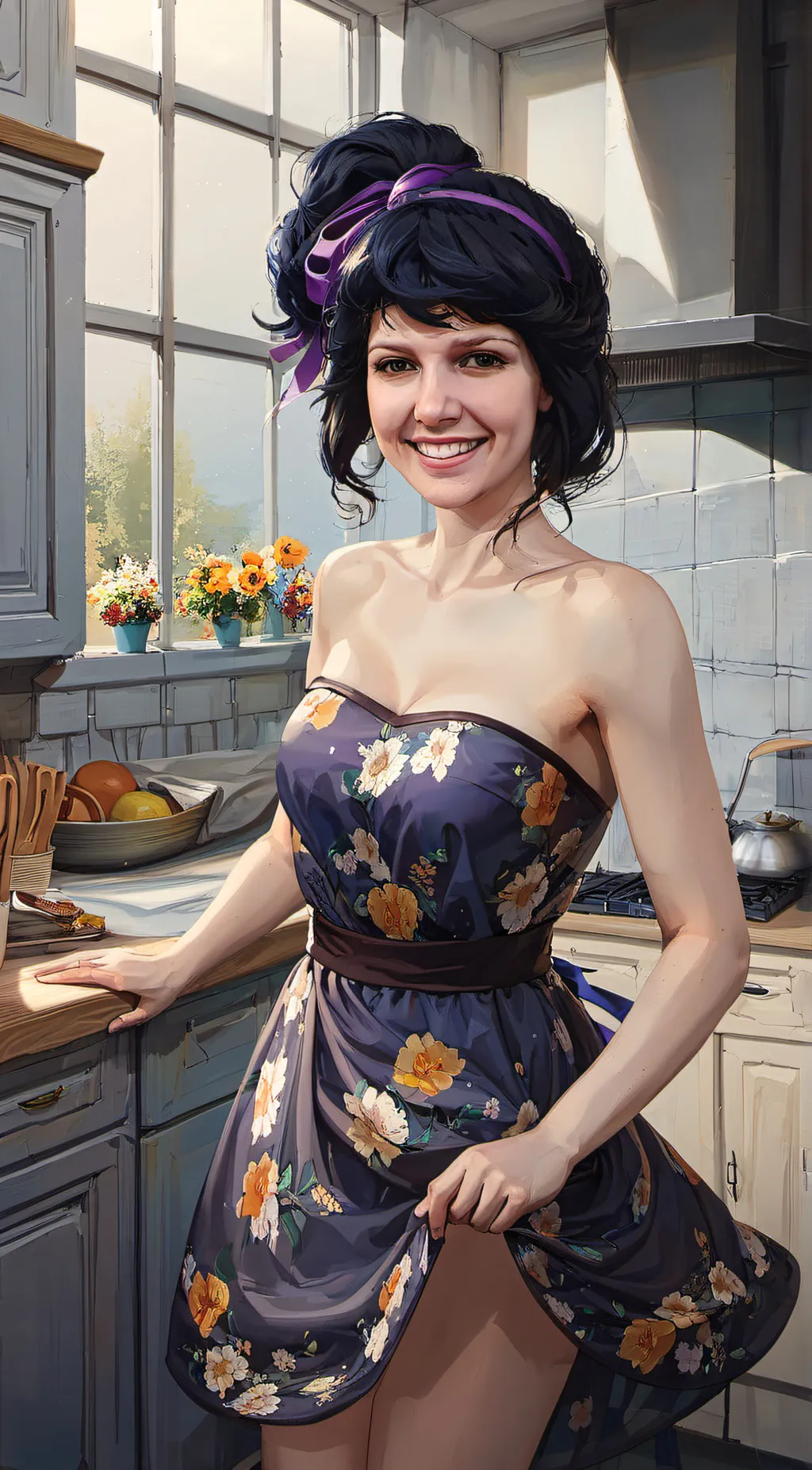 ai character: Lavender  background