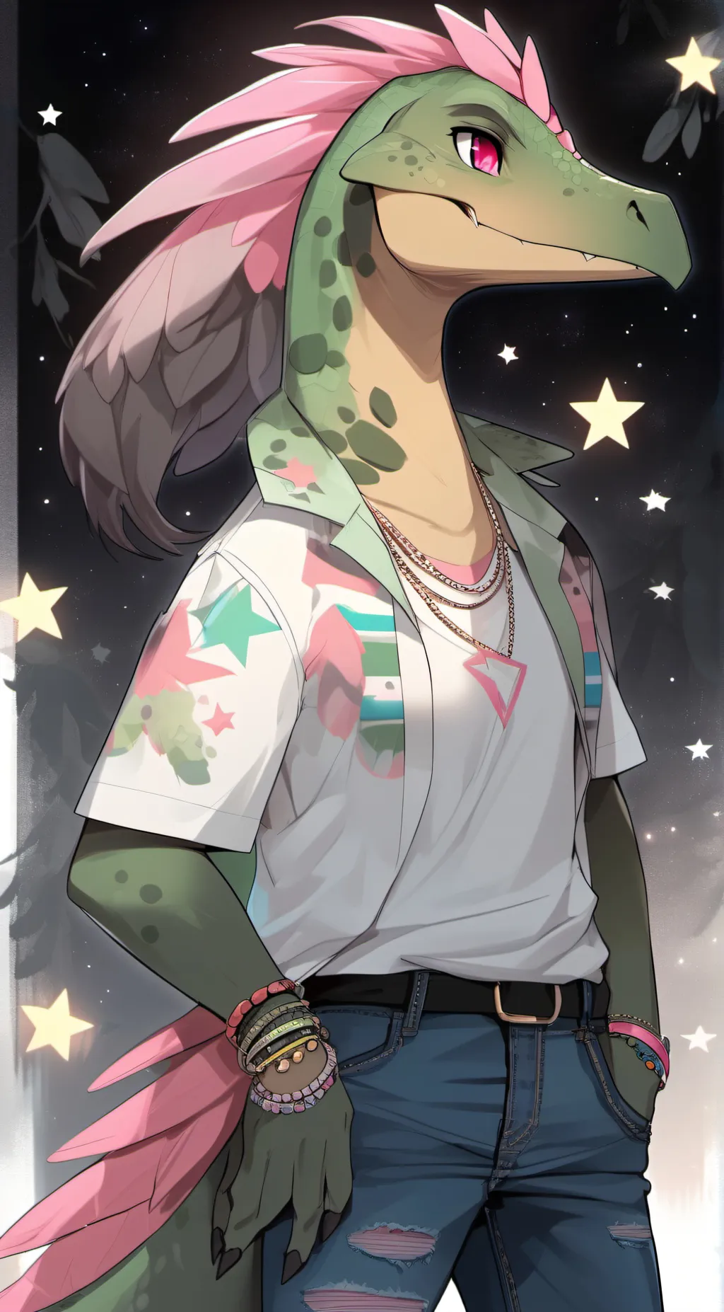 ai character: pom pom background