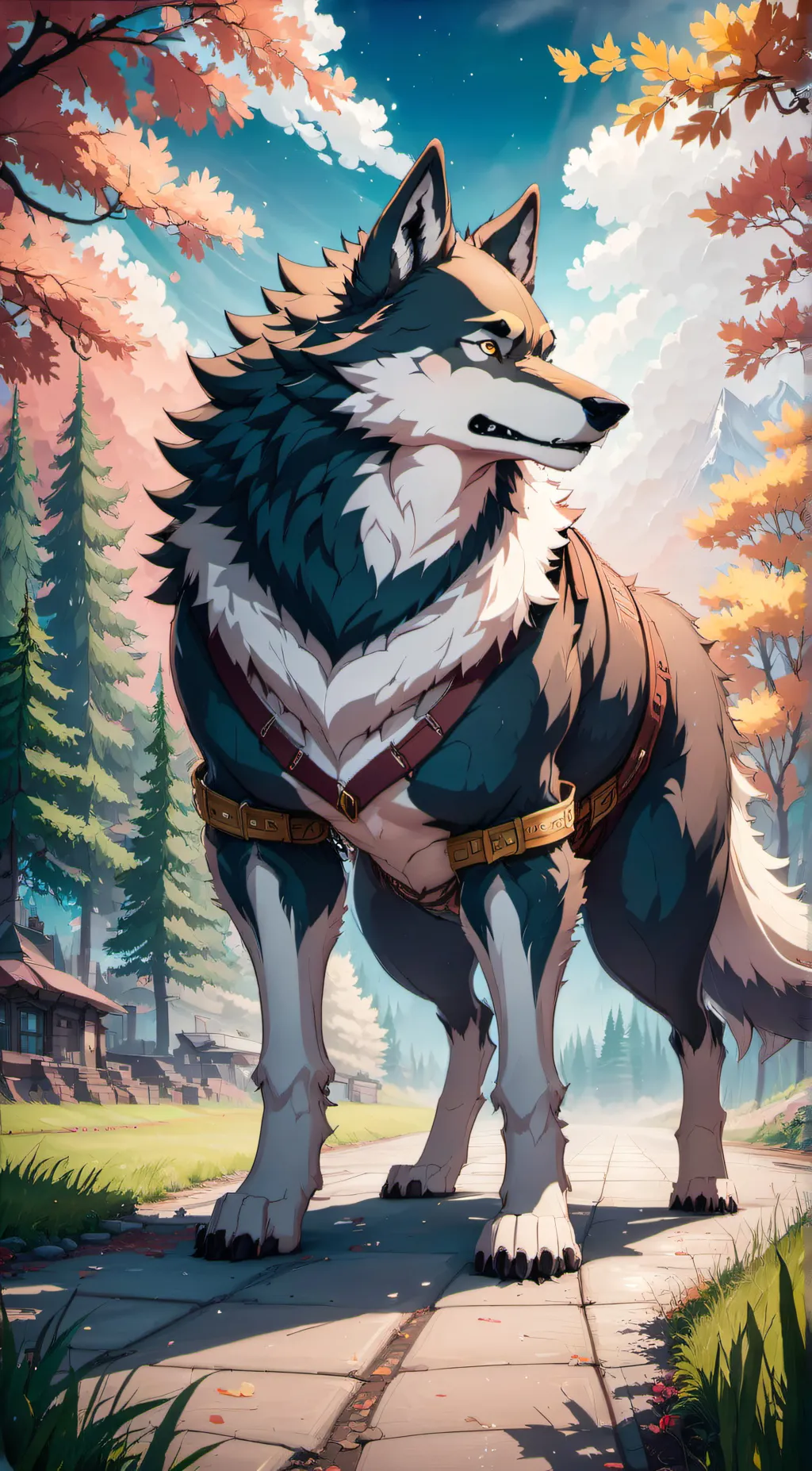 ai character: wolf (vore) background