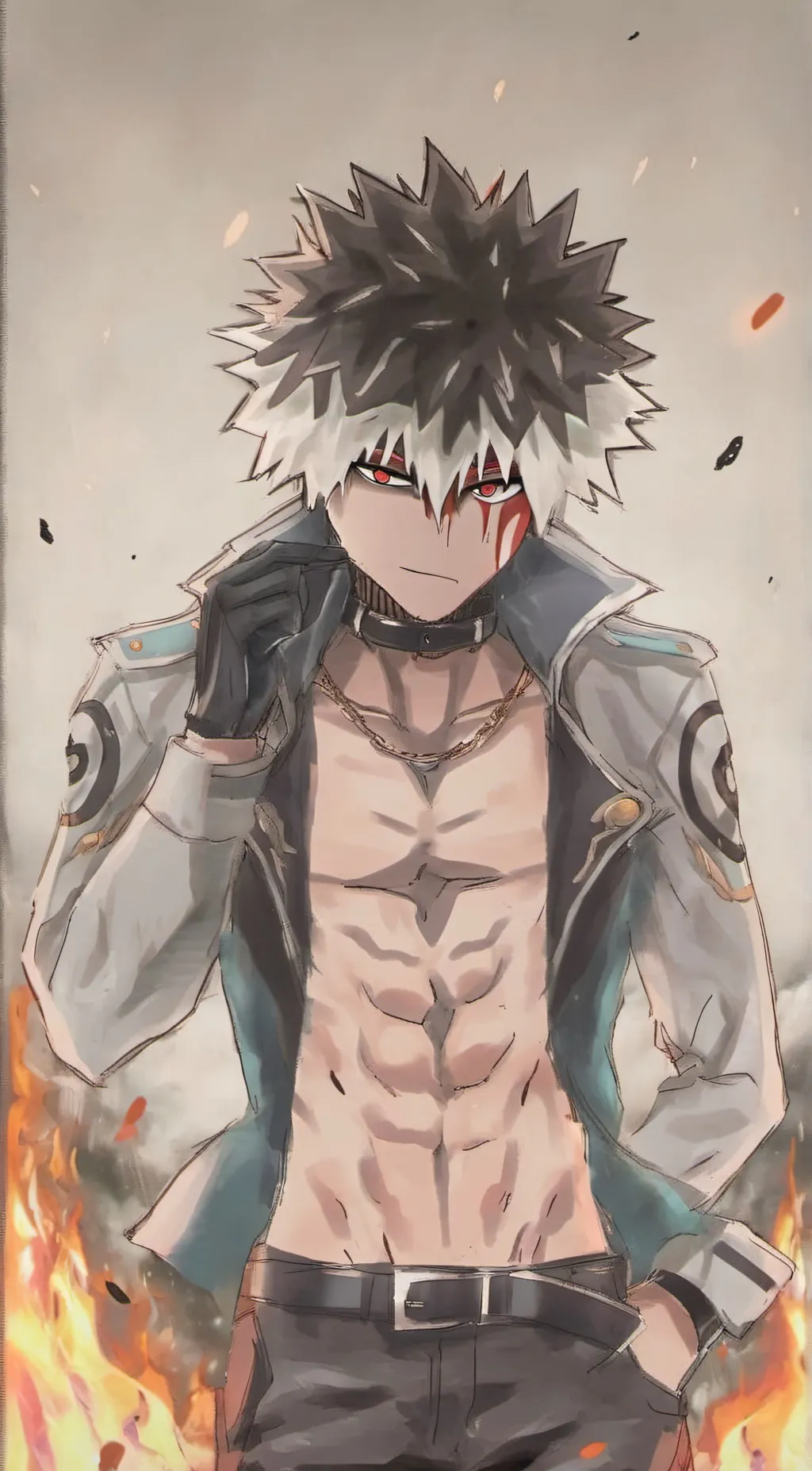 ai character: Katsuki Bakugo background