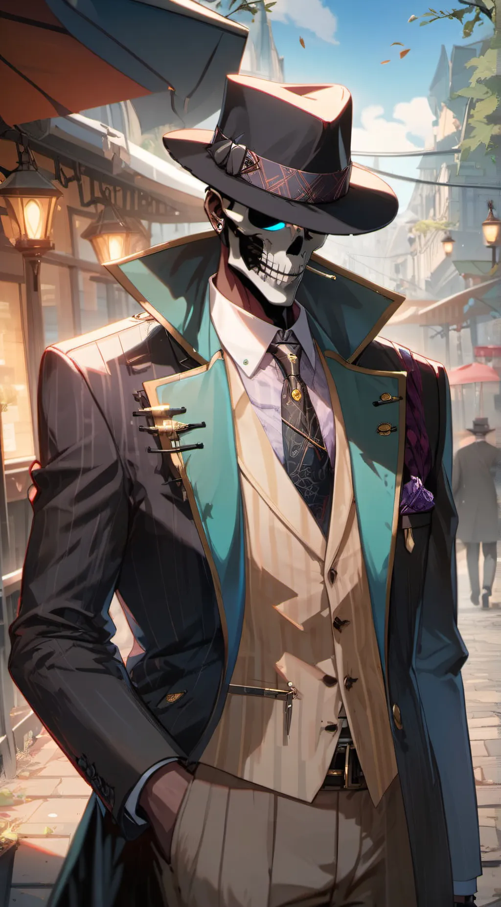 ai character: Mafia NighmareSans background