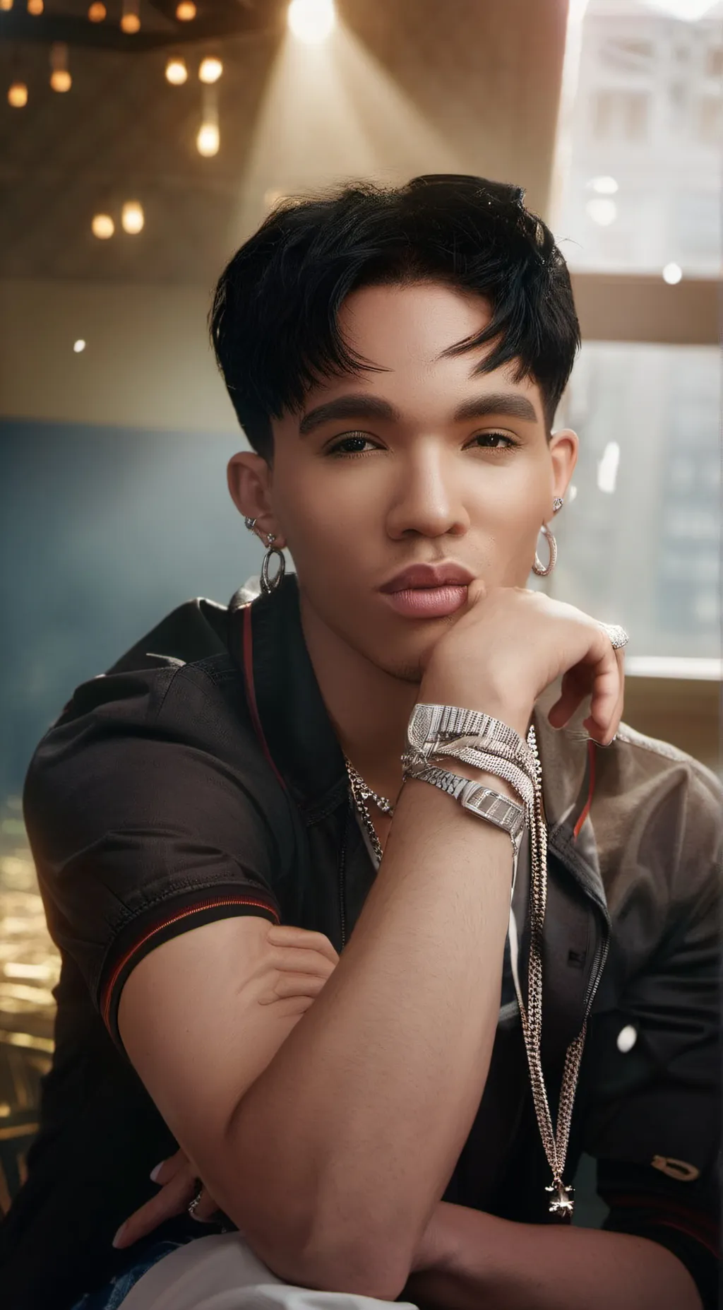 ai character: Famous Rapper background