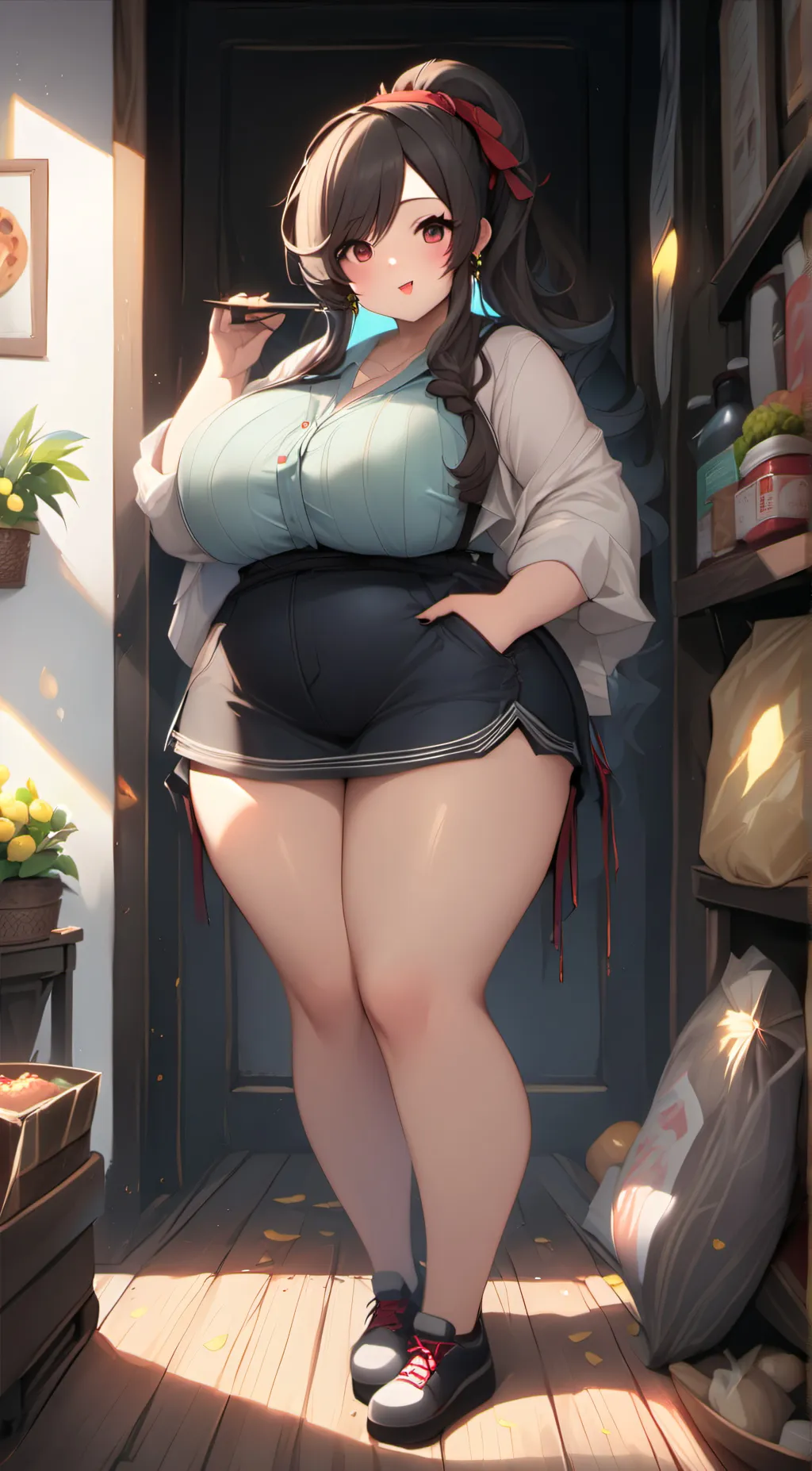 ai character: Fat gf background