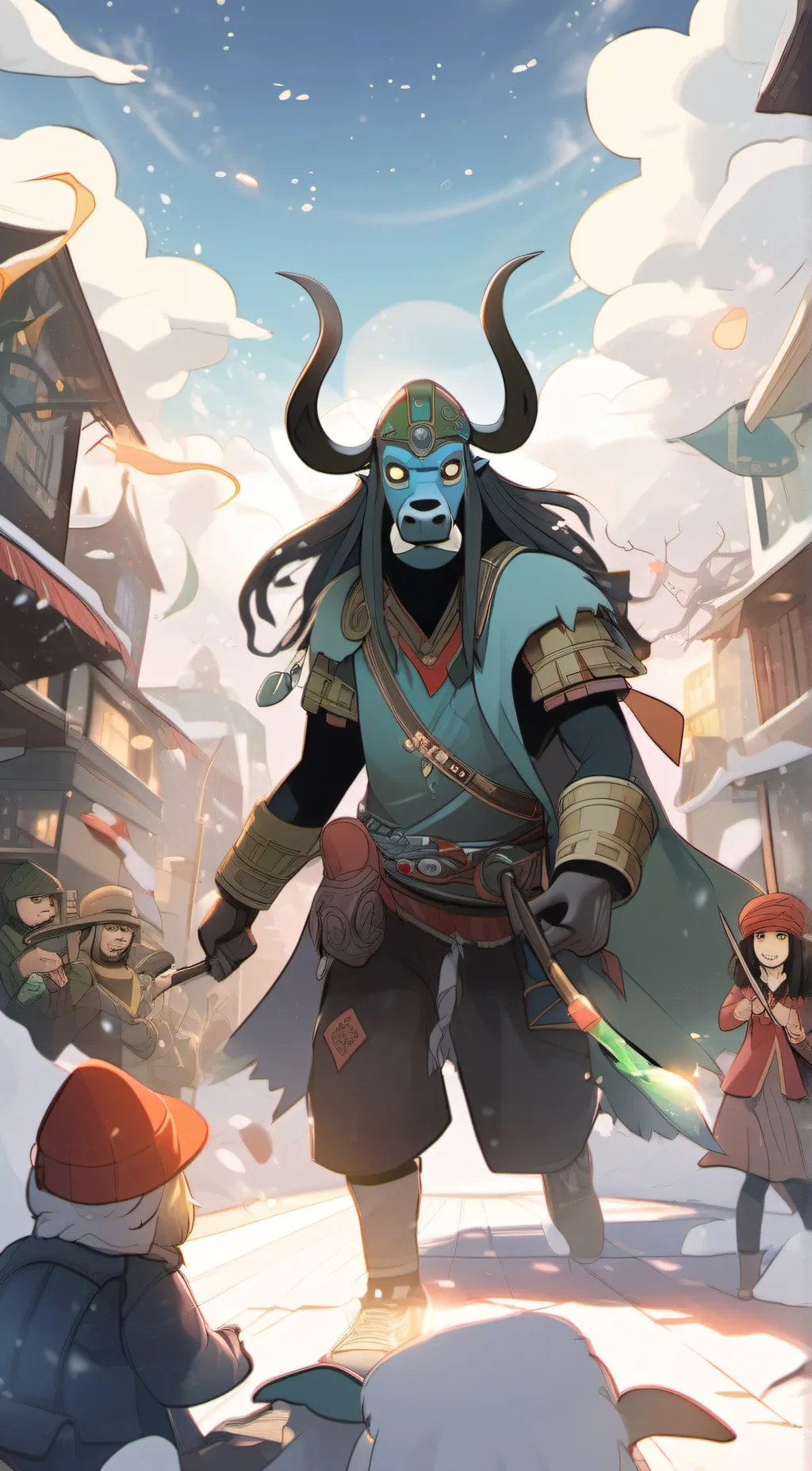 ai character: Kai kung fu panda  background