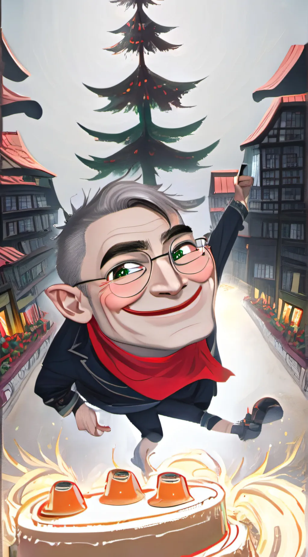 ai character: smart troll face background