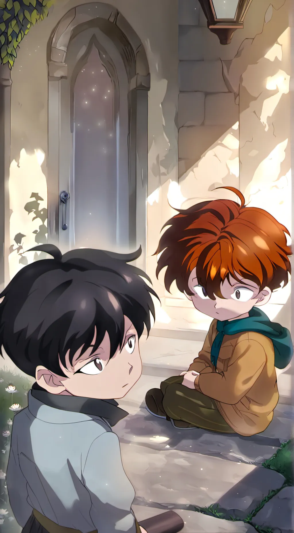 ai character: Two boys background
