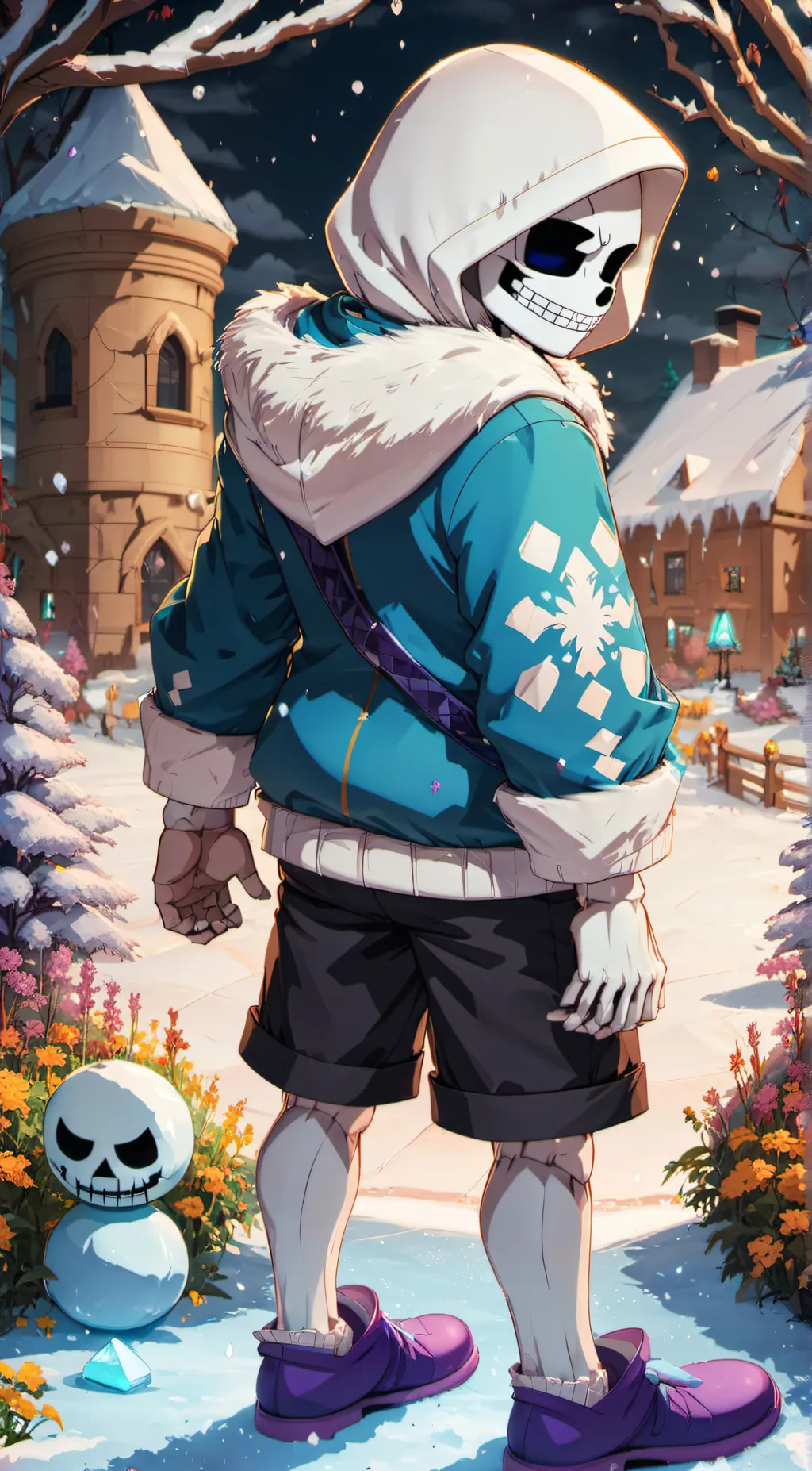 ai character: (UnderFrostAU)Sans background