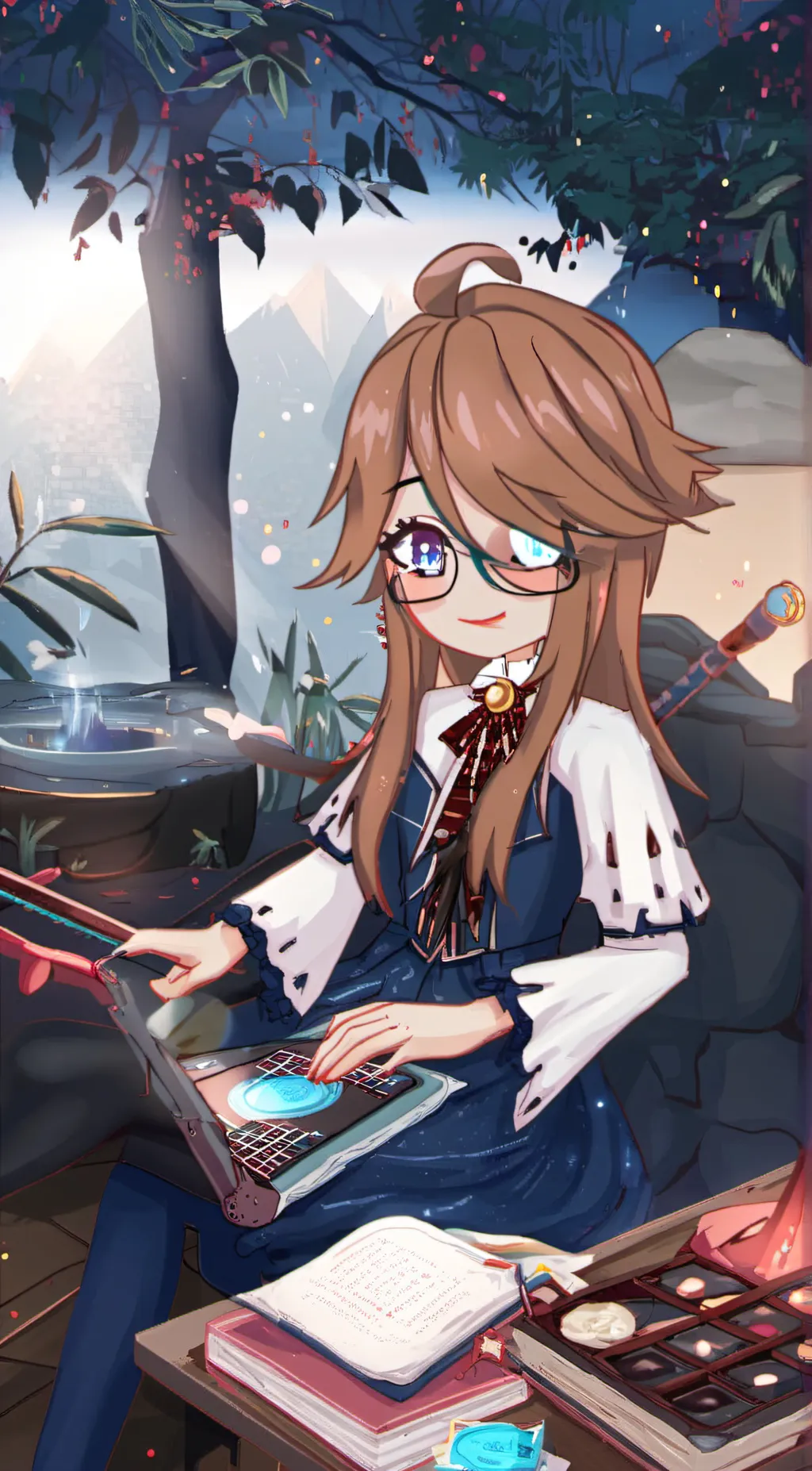 ai character: Starlight background