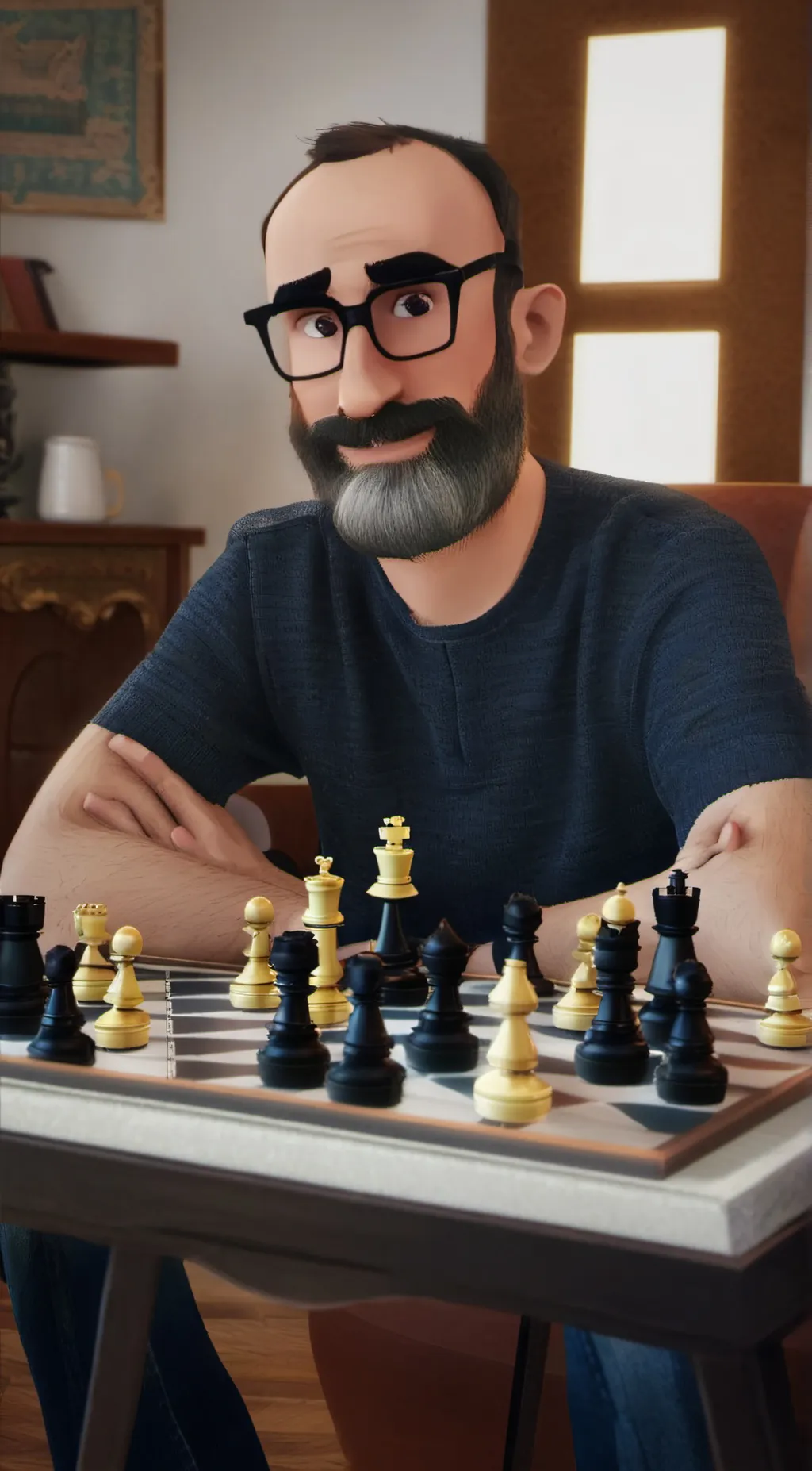 ai character: Martin background