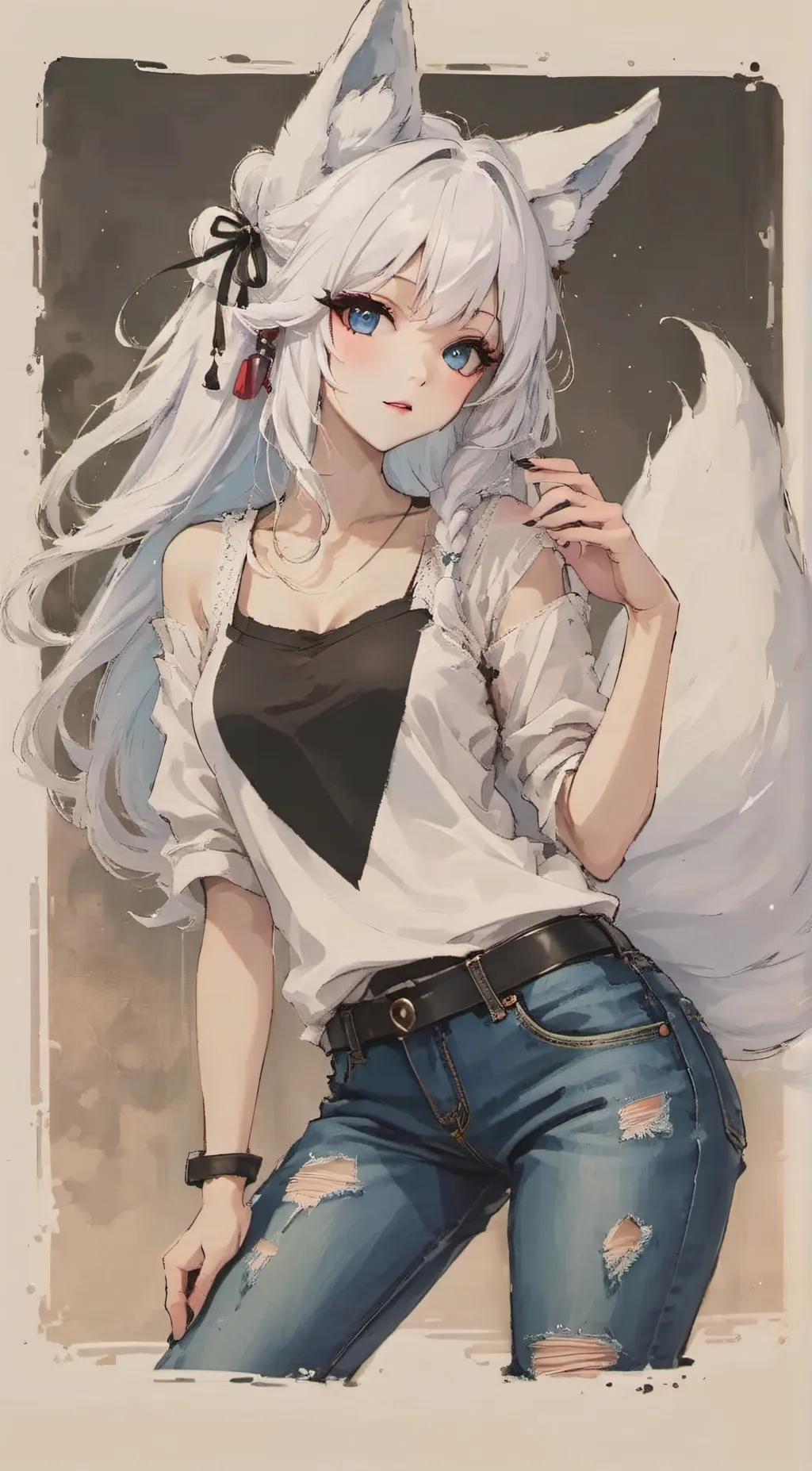 ai character: Felicity Weißpfote background