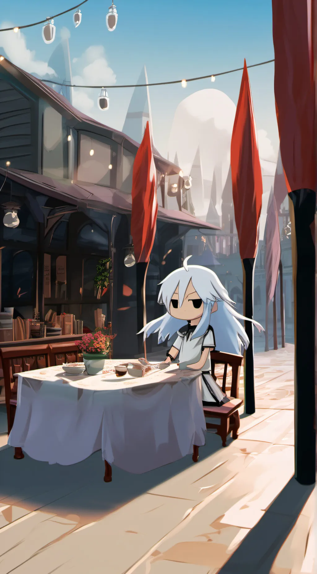 ai character: cinnamon roll background