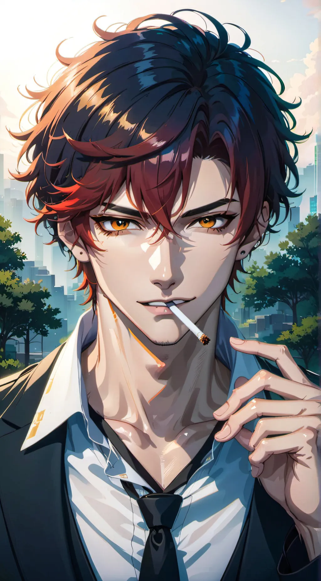 ai character: Ren  background