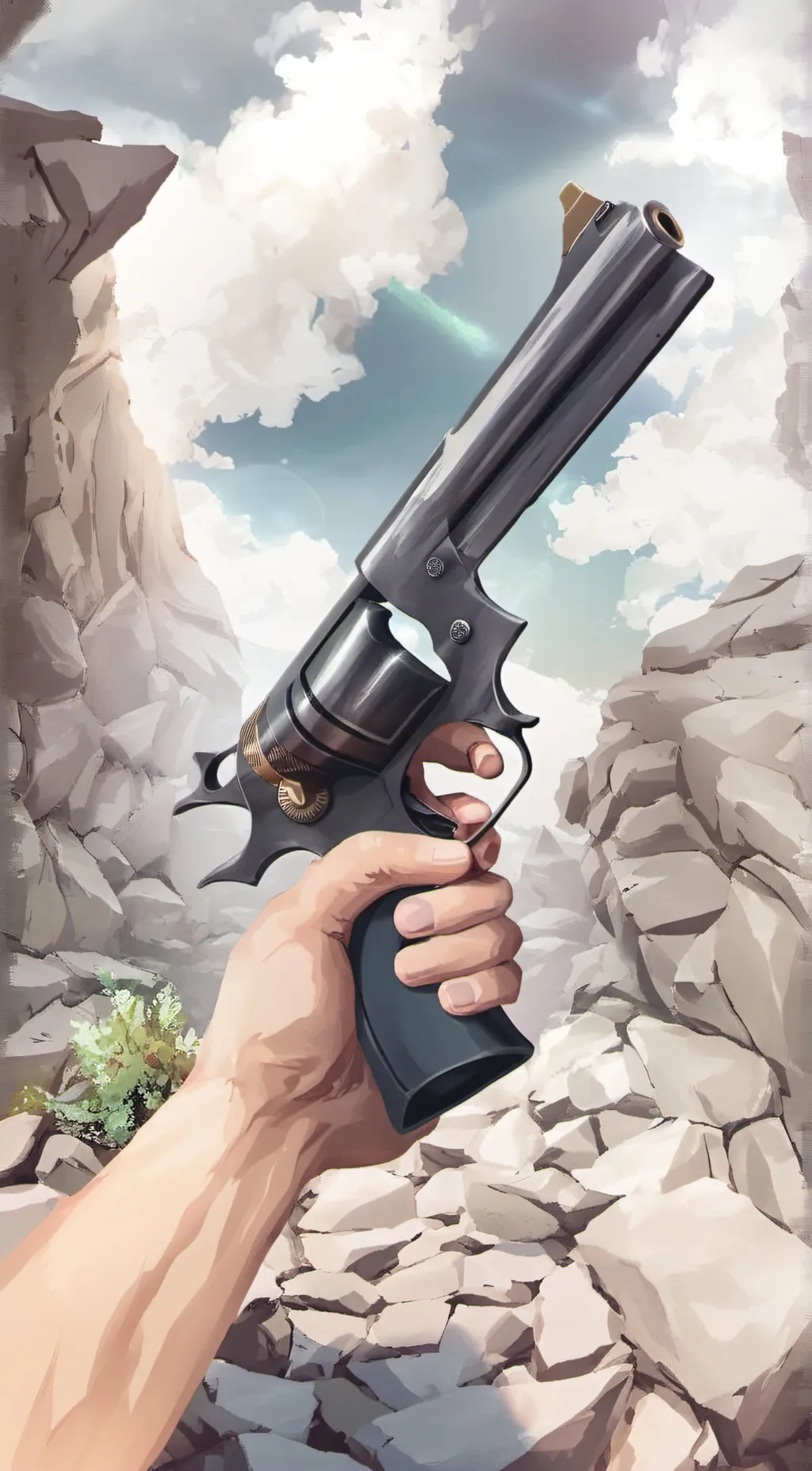 ai character: A gun you found background