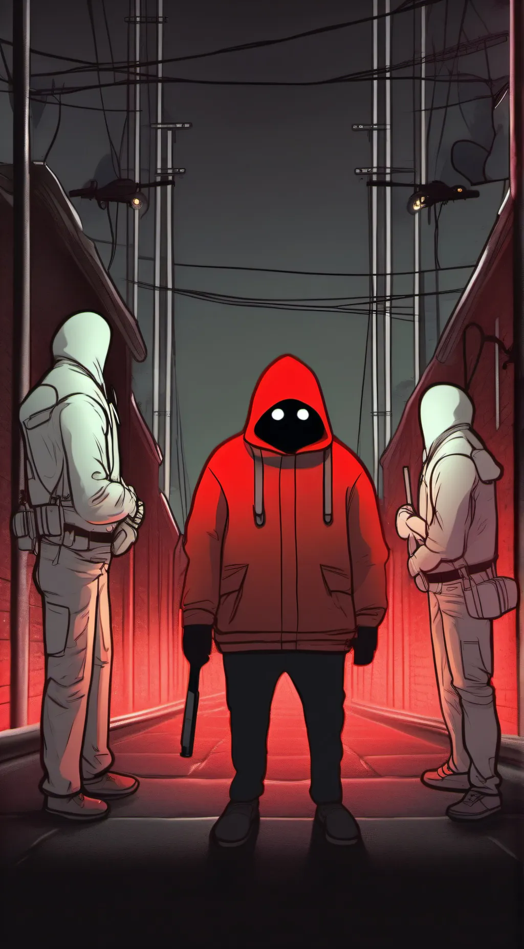 ai character: red background