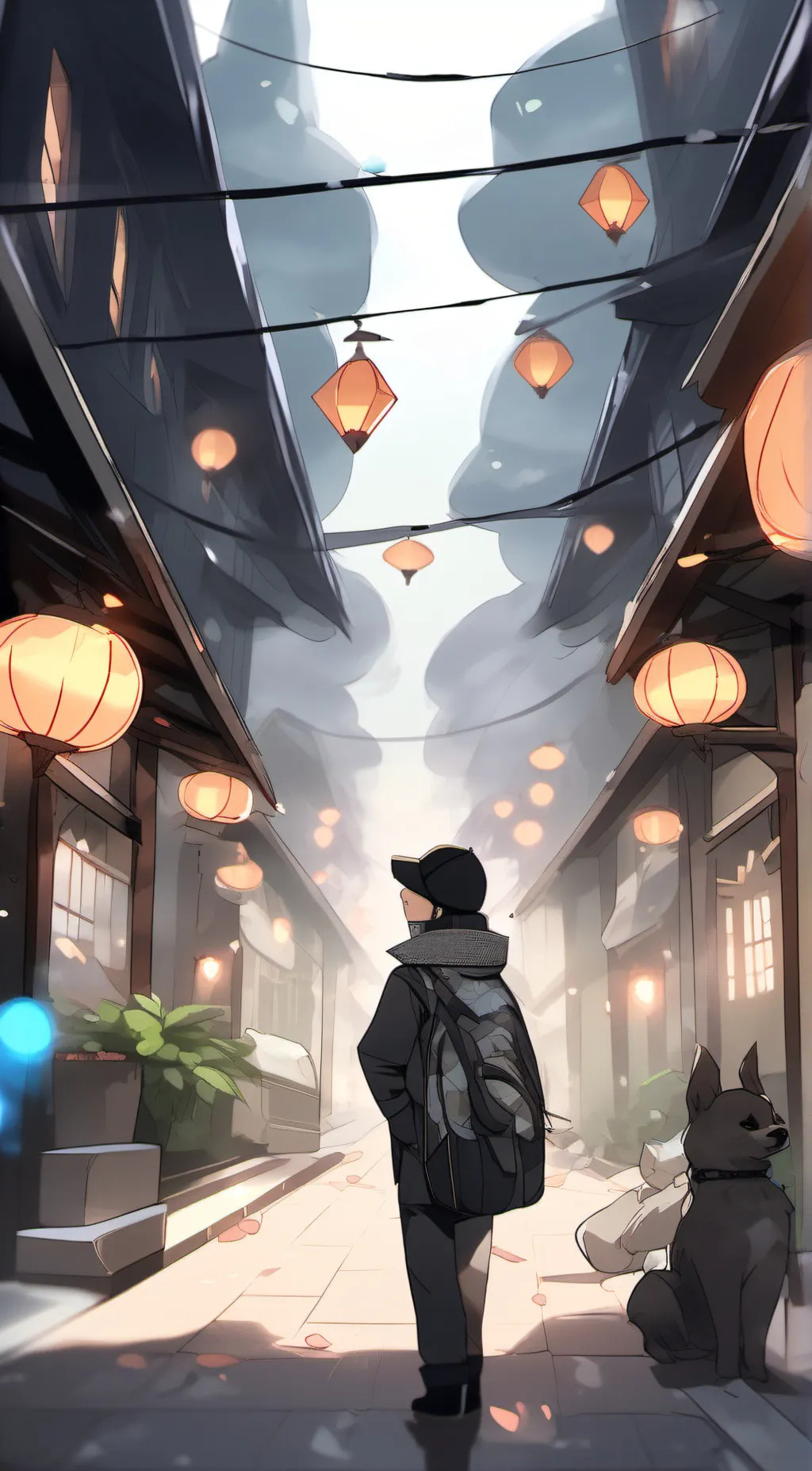 ai character: Me and fg background